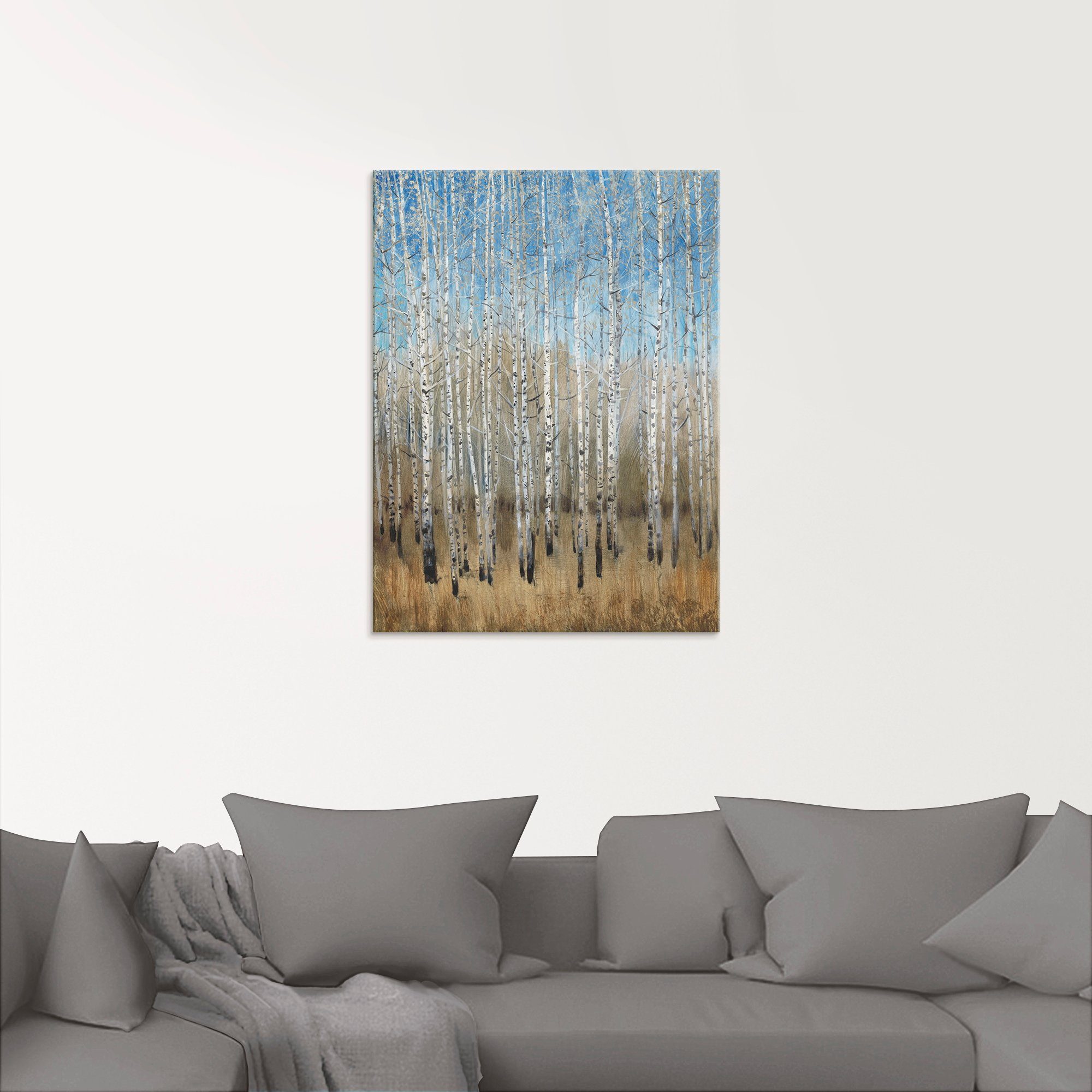 Artland Glasbild »Staubige blaue Birken II«, Wald (1 Stück)-kaufen
