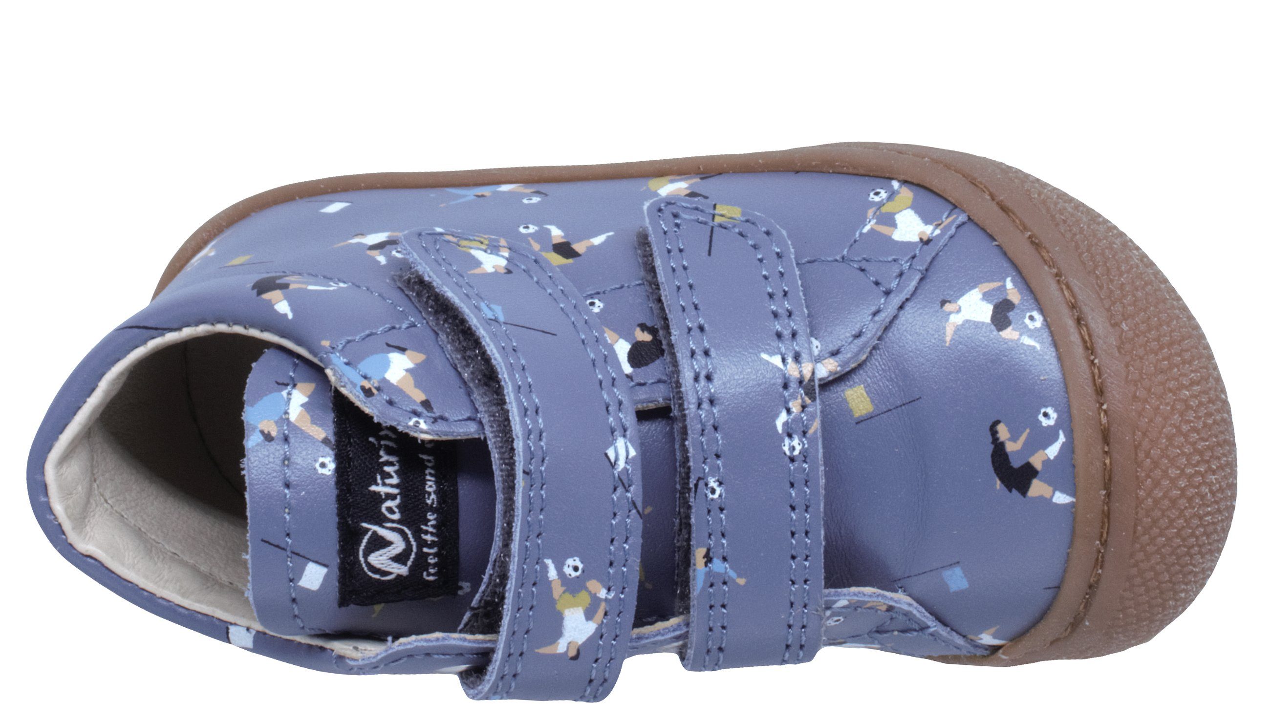 Cocoon Fußball Lauflernschuhe Naturino Klett Print Blau Baby Naturino Lauflernschuh