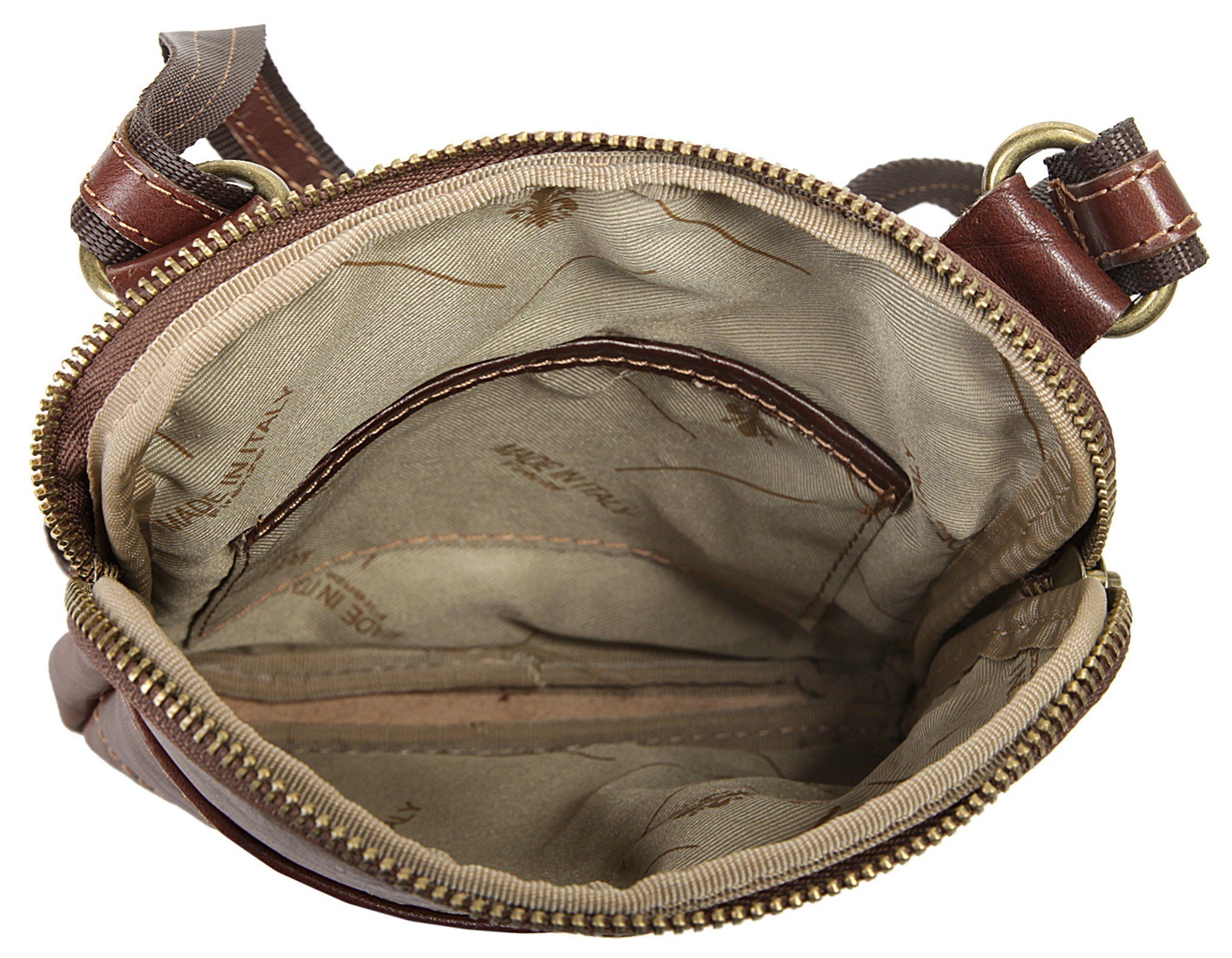 Piké Umhängetasche, echt Leder, Made in Italy