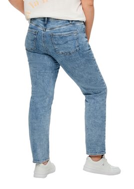 QS 5-Pocket-Jeans Jeans / Mid Rise / Slim Leg Waschung, Label-Patch