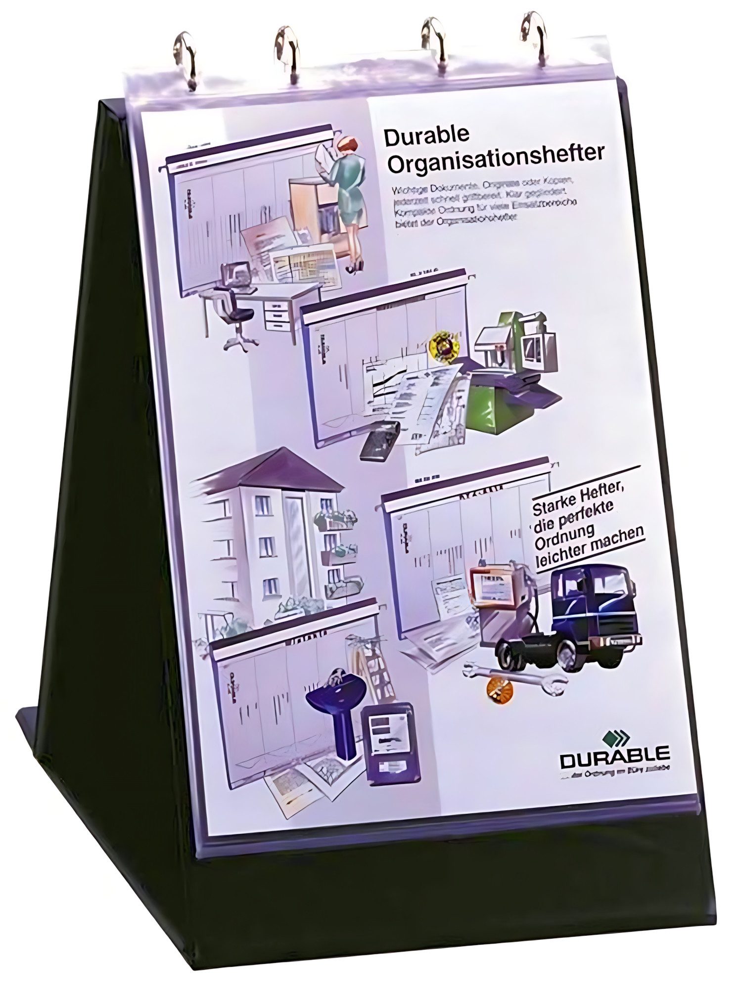 DURABLE Memoboard Durable Flipcharthülle A3 hoch tr 10St seitl offen für 8570 8568