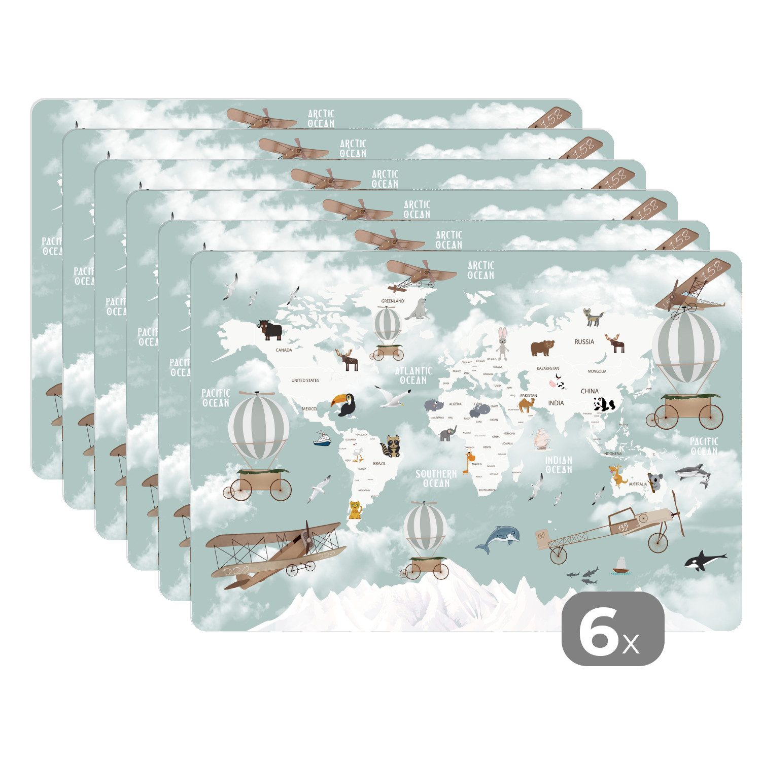 MuchoWow Platzset Weltkarte - Kind - günstig online kaufen