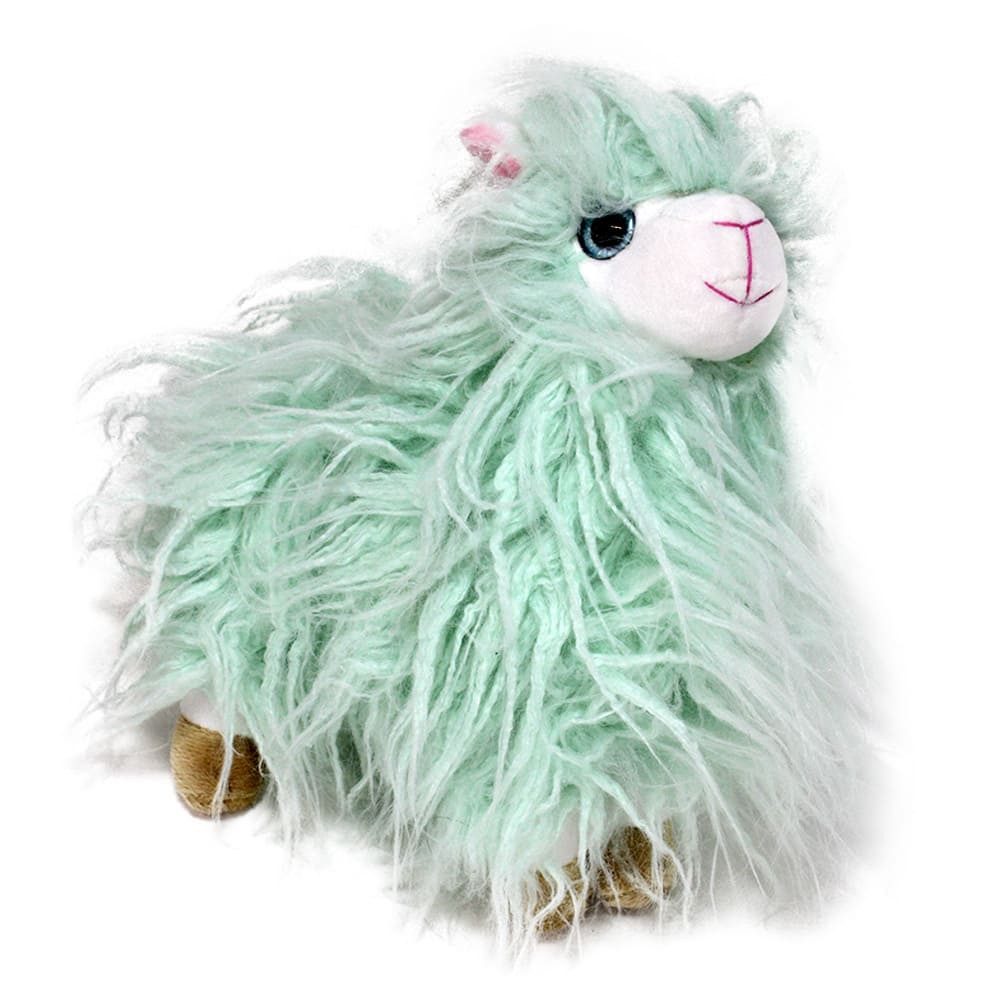 BEMIRO Tierkuscheltier Langhaar Alpaka Kuscheltier Lama Suri - 26 cm - türkis