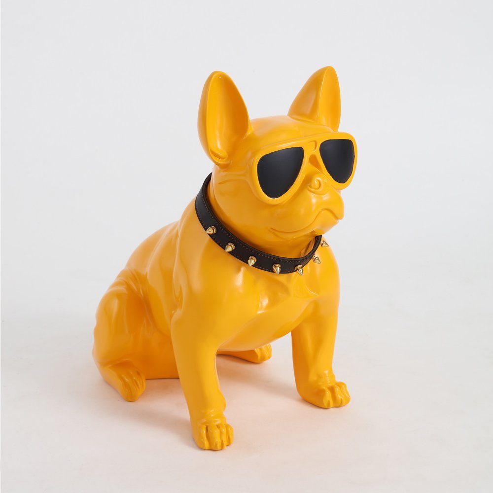 Eurotondisplay Dekoobjekt Hunde Dekofigur Dekorationsfigur Hundefigur Bunt Bulldogge