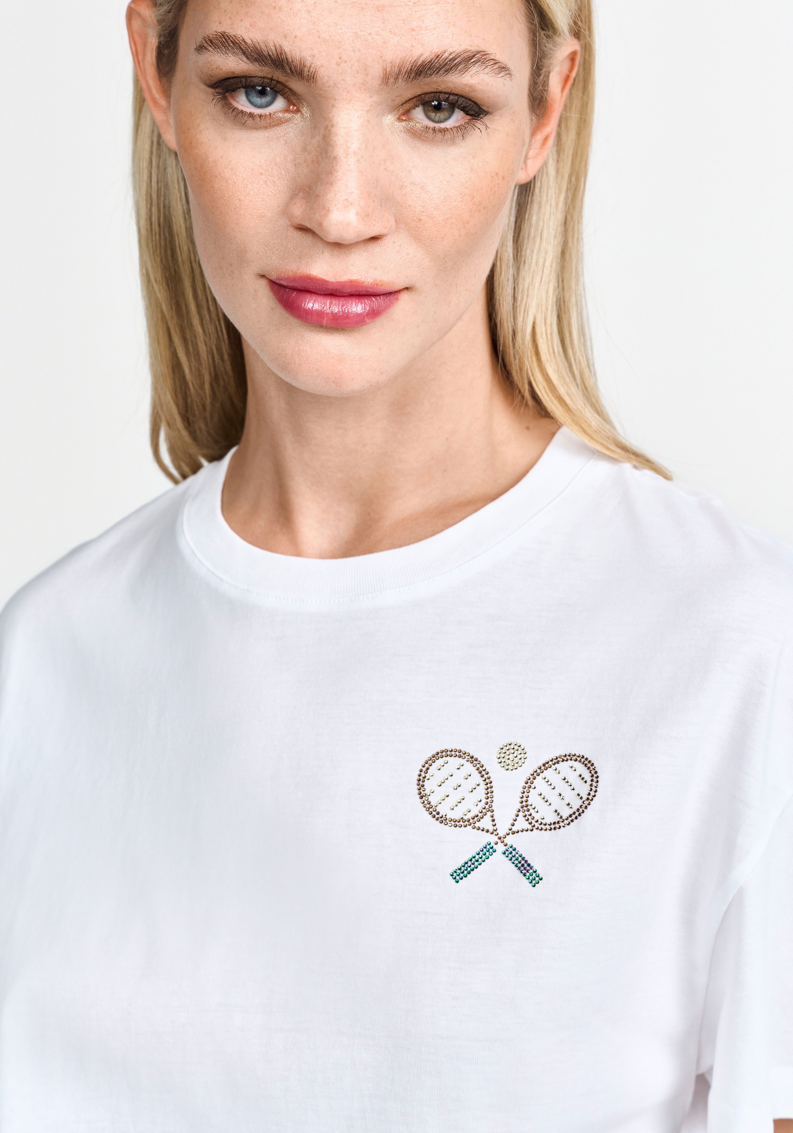 RICHROYAL T-Shirt mit Strassdetalis günstig online kaufen