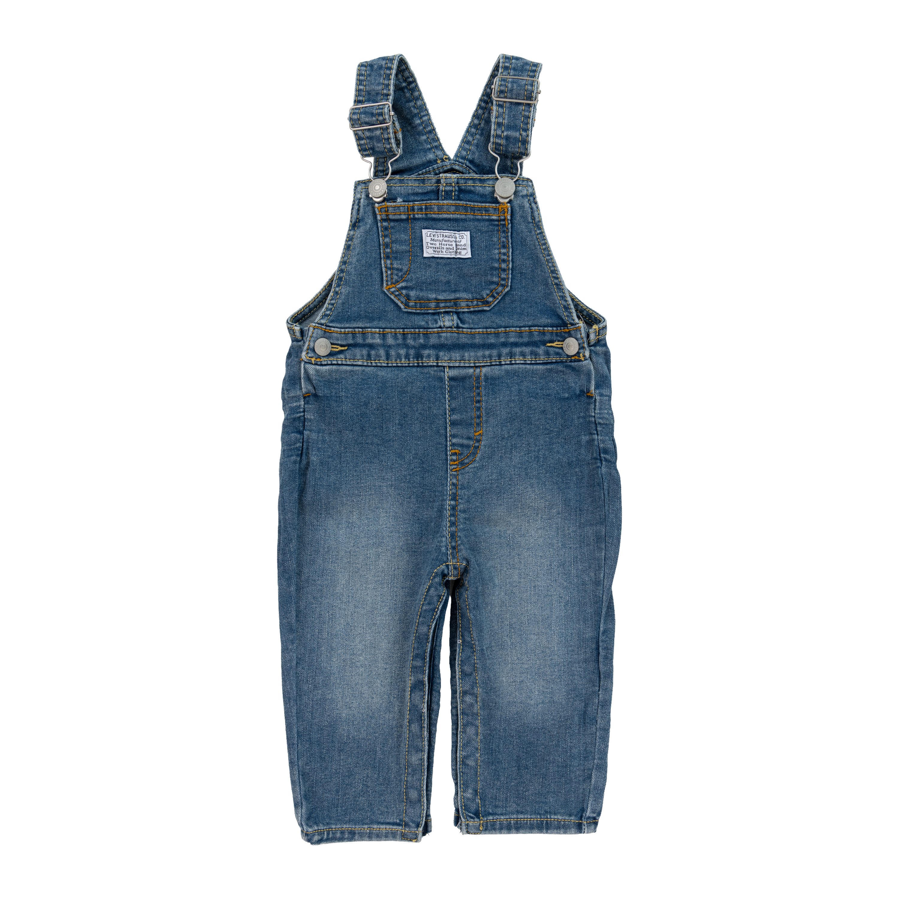 Levi's® Kids Jeanslatzhose LVN DENIM OVERALL wickelfreundliche Knopföffnung, Regular Fit