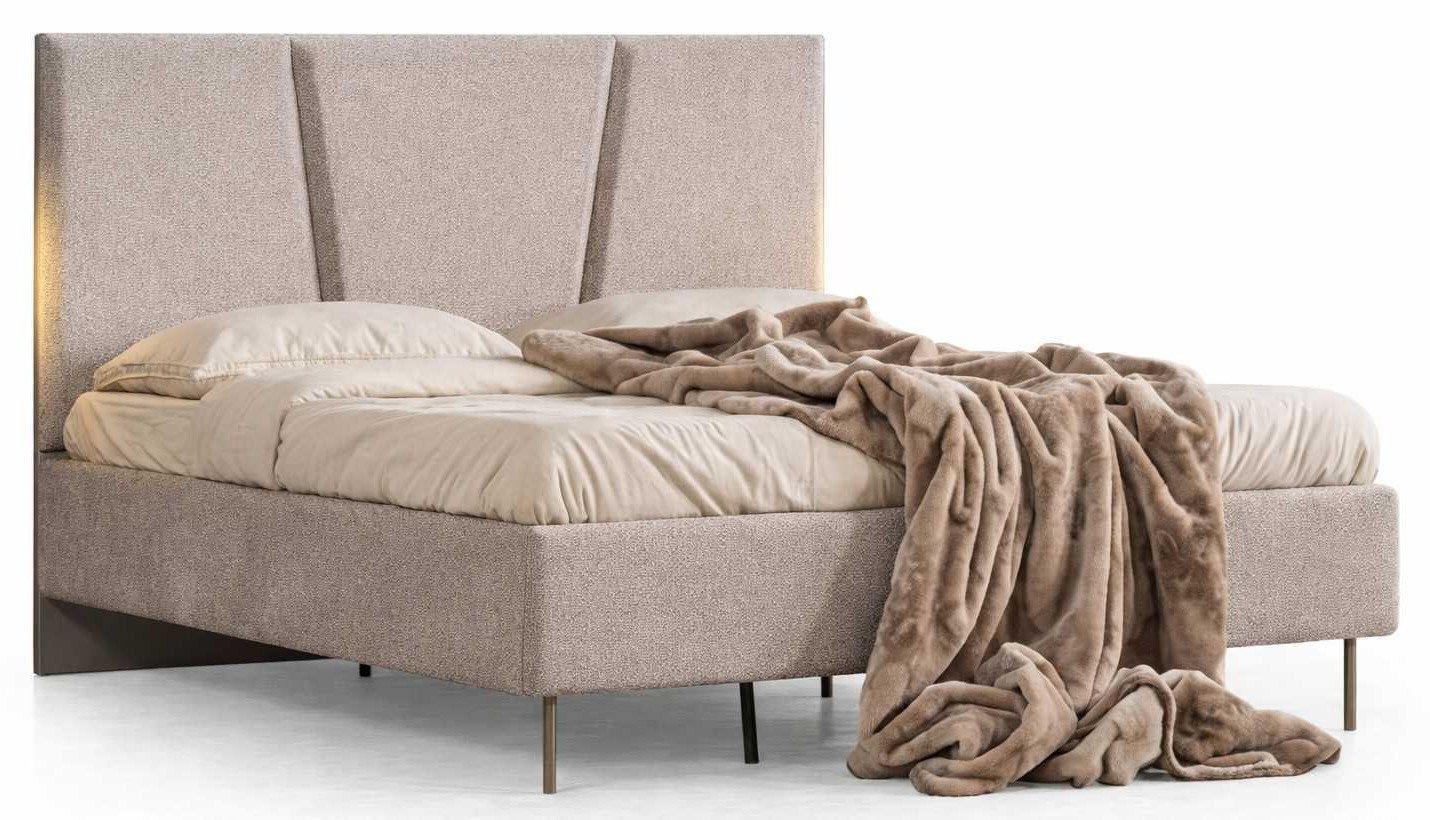 Xlmoebel Bett Beige modernes Bett für ein bequemes Schlafzimmer, Made in Europa