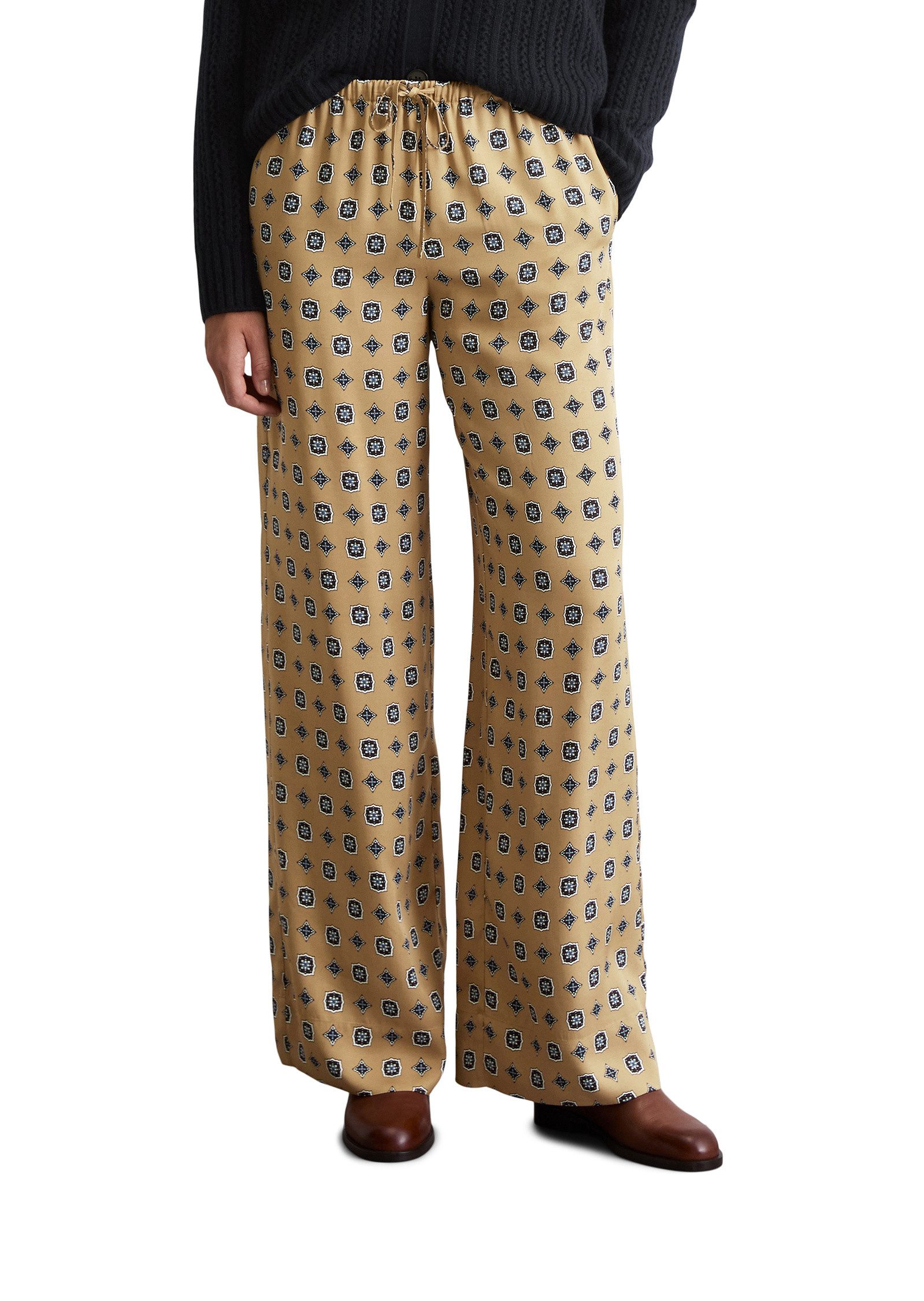 Chinohose aus Viskose-Twill