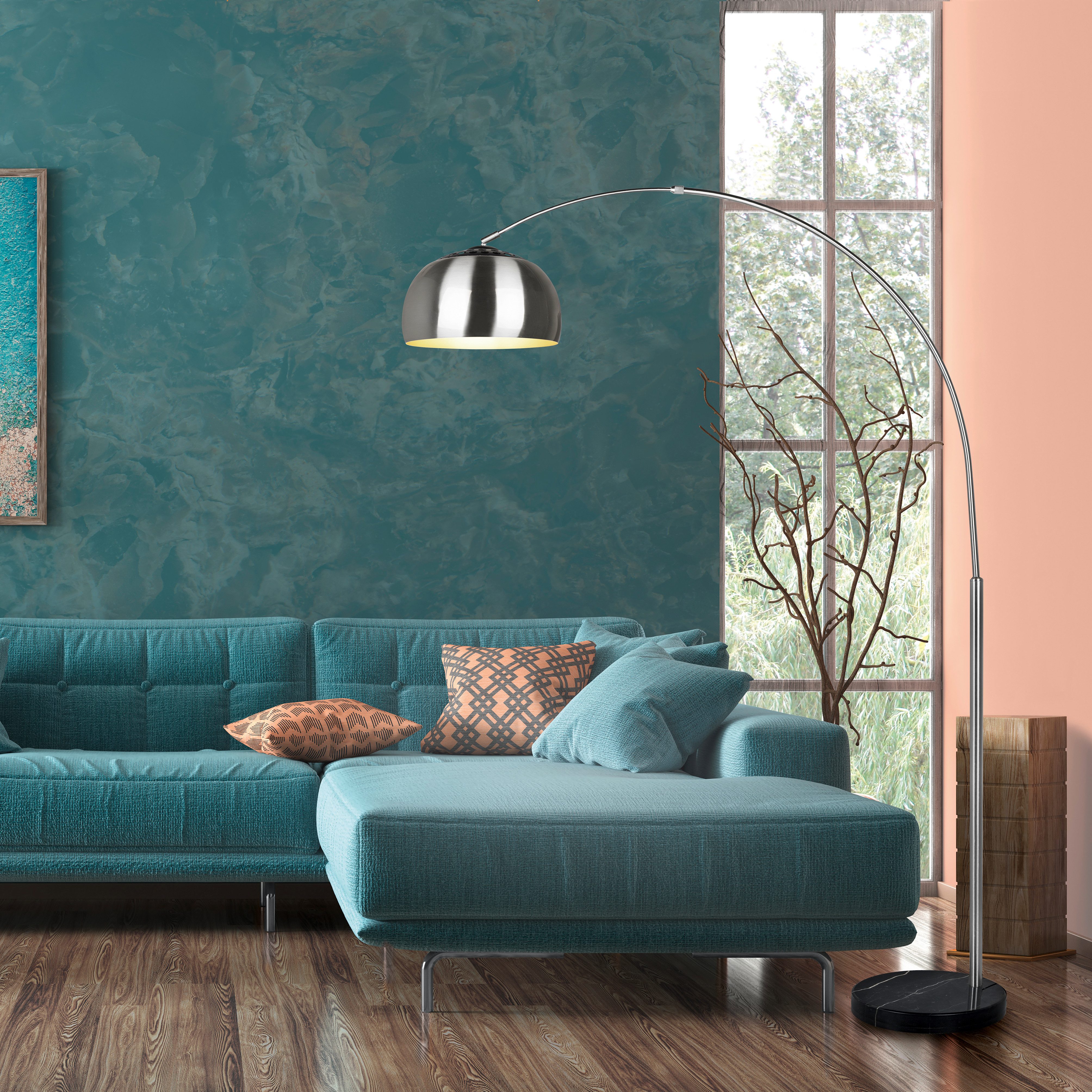 TRIO Leuchten Stehlampe ARGENTINA, Bogenleuchte exkl 1xE27 max 60W Höhe 200 günstig online kaufen