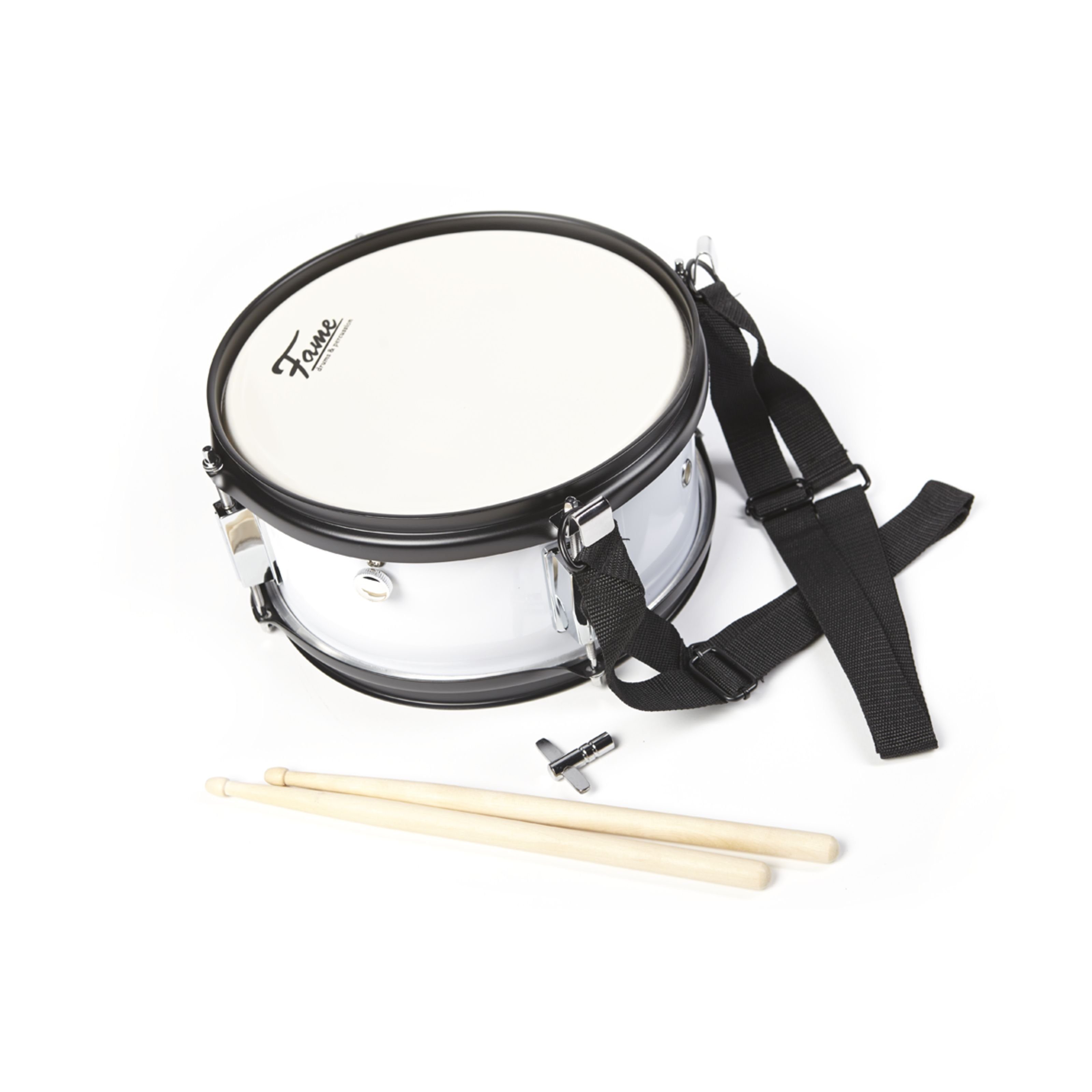 FAME Snare Drum,Junior Marching Snare 10"x5" inkl. Gurt und Sticks Kindertrommel zum Umhängen kleine Trommel 18 kg Musikverein für Kinder ab 3 Jahren, Marching, Snare Drums, Junior Marching Snare, Kindertrommel, Kinder Snare Drum