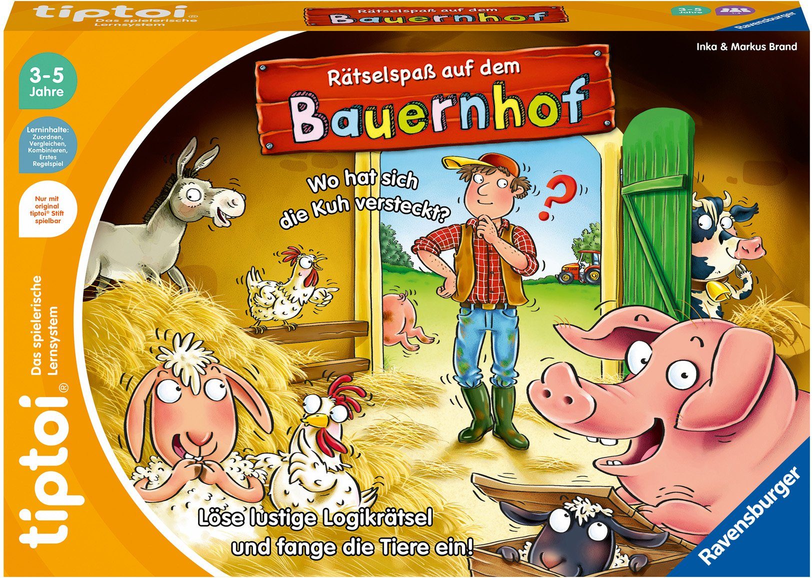 Ravensburger Spiel tiptoi® Rätselspaß auf dem Bauernhof, Made in Europe