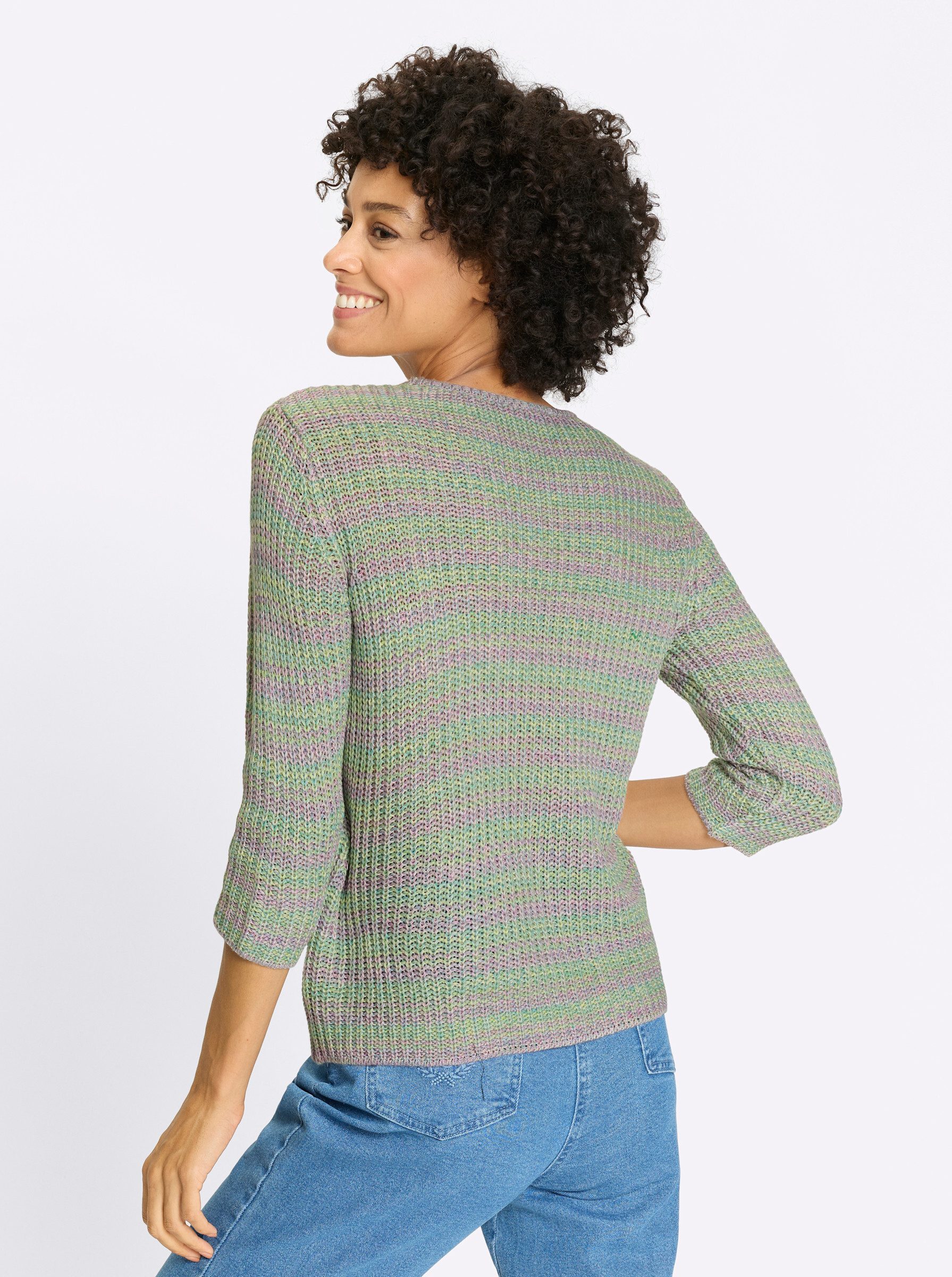 Sieh an! Strickpullover 3/4-Arm-Pullover 3/4-Arm Grobstrick