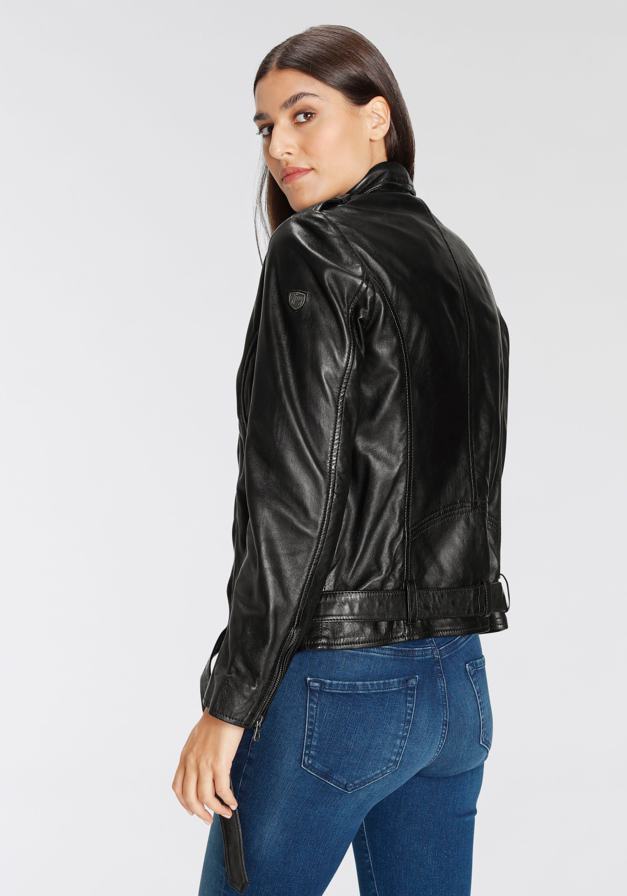 Mauritius Lederjacke AUBREE lässige Bikerjacke mit günstig online kaufen