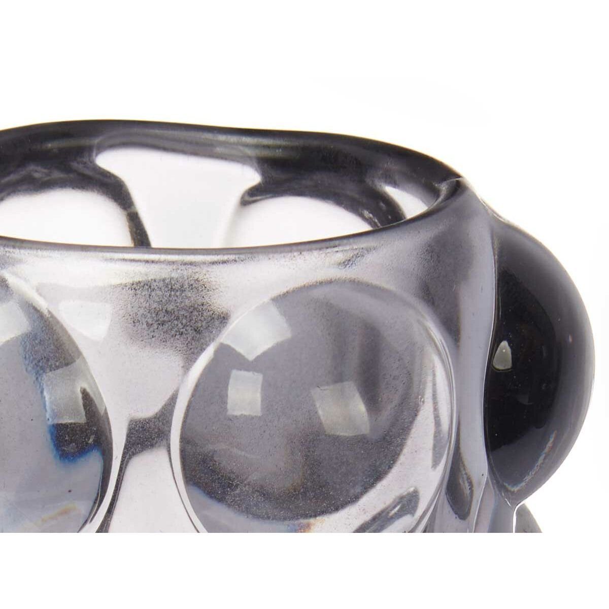 Gift Decor Glas Windlicht Grau cm 8,4 8,4 x Kerzenschale 12 12,5 Stück Mikrosphären x