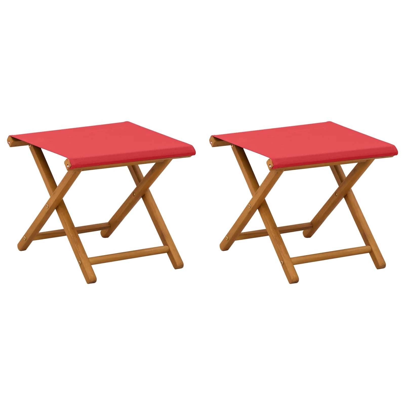 vidaXL Gartenliege Liegestuhl 2 pcs Massives Eukalyptus Holz Rot, 2 St.