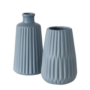 BOLTZE Tischvase Boltze, Vase Esko blau 2er-Set