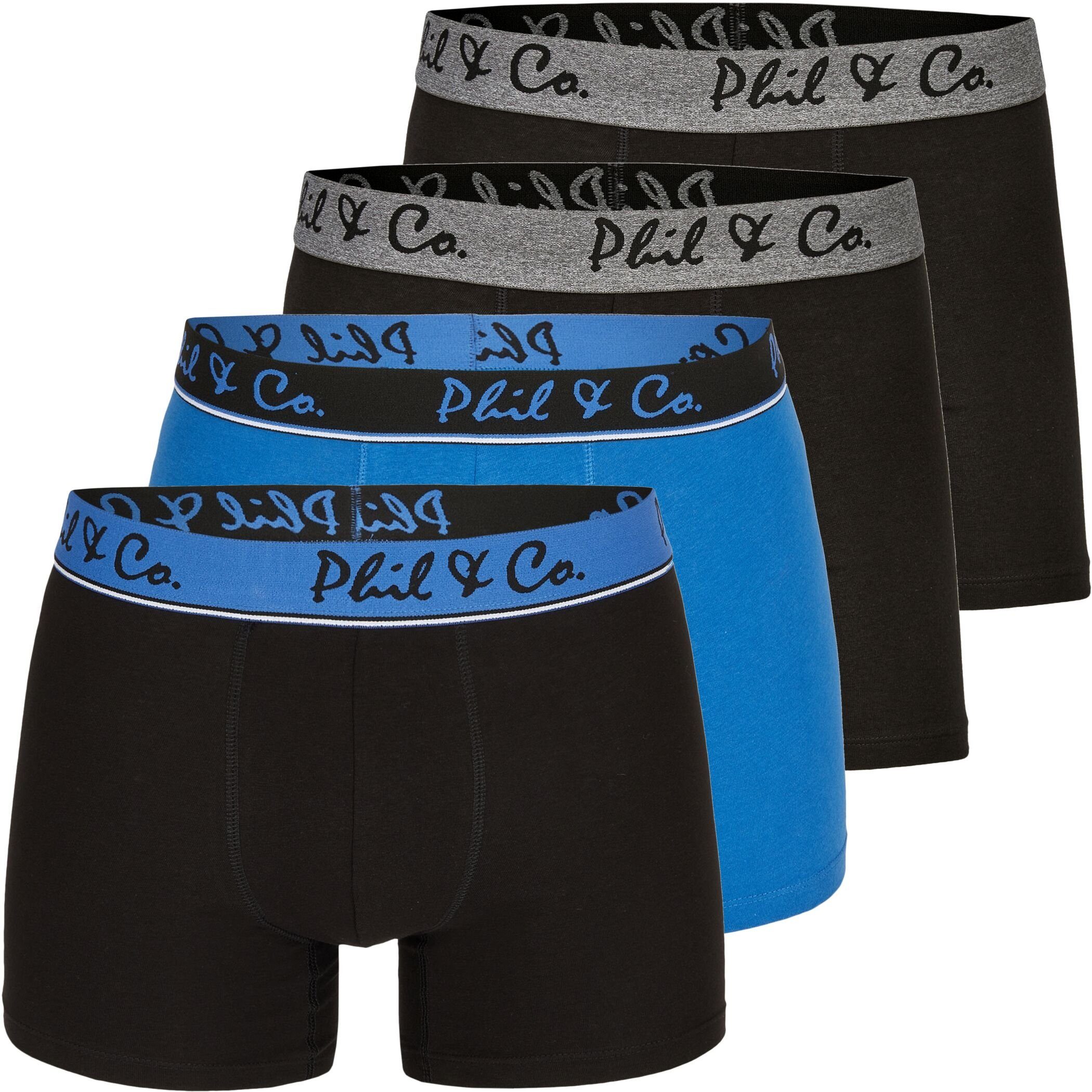 Phil & Co. Boxershorts 4er Trunk DESIGN Short (1-St) 04 Boxershorts FARBWAHL Phil Jersey Berlin Pant Co & Pack