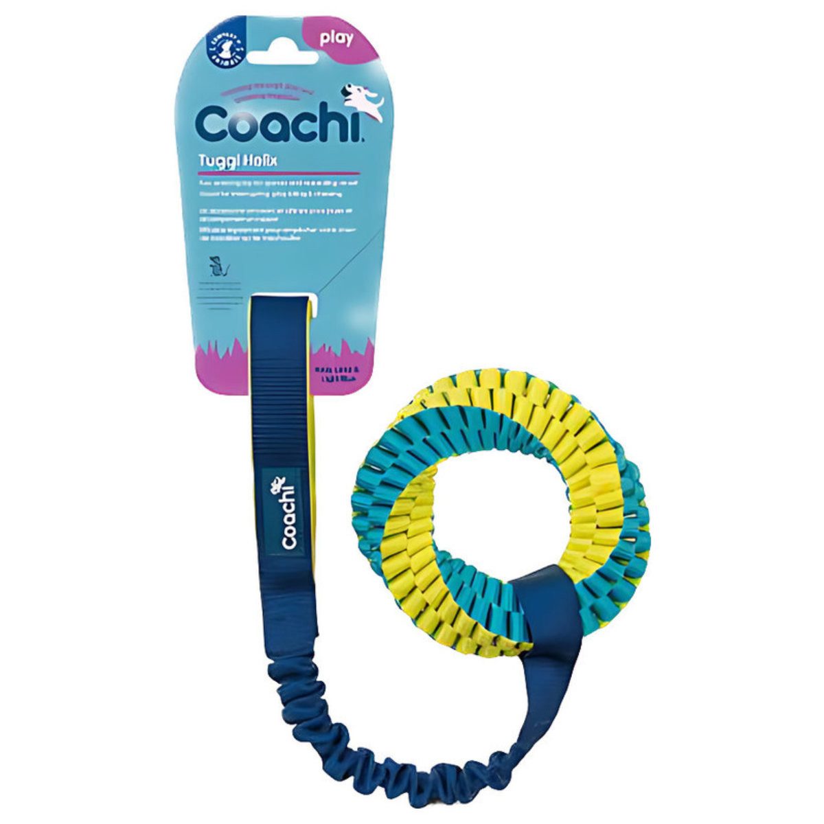 Coachi Outdoor-Spielzeug Hundespielzeug "Tuggi Helix" blau/gelb