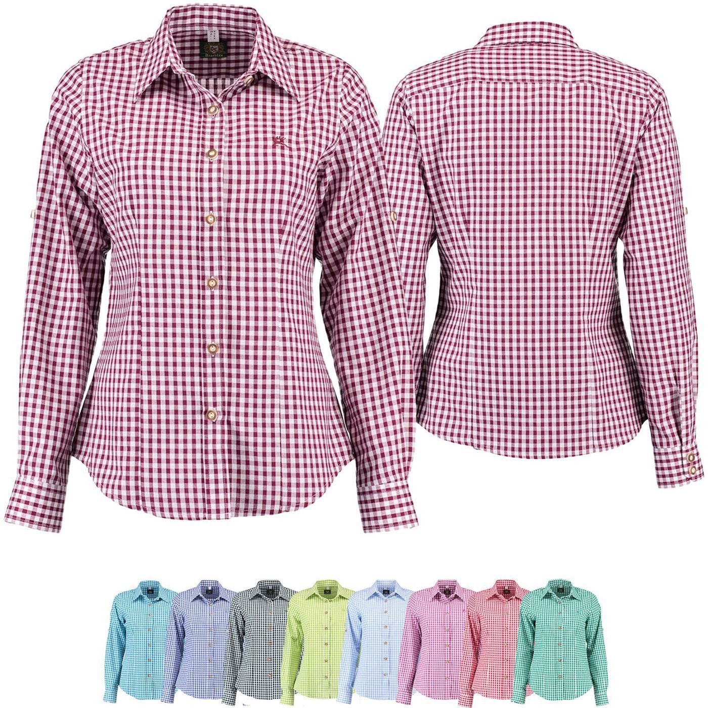 German Wear Trachtenbluse GW-OB13 Trachtenbluse für Trachten lederhosen blu günstig online kaufen