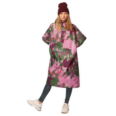 Rainkiss Regenponcho Digi Spring Camo Regenponcho Poncho Damen Integrierte Aufbewahrungstasche