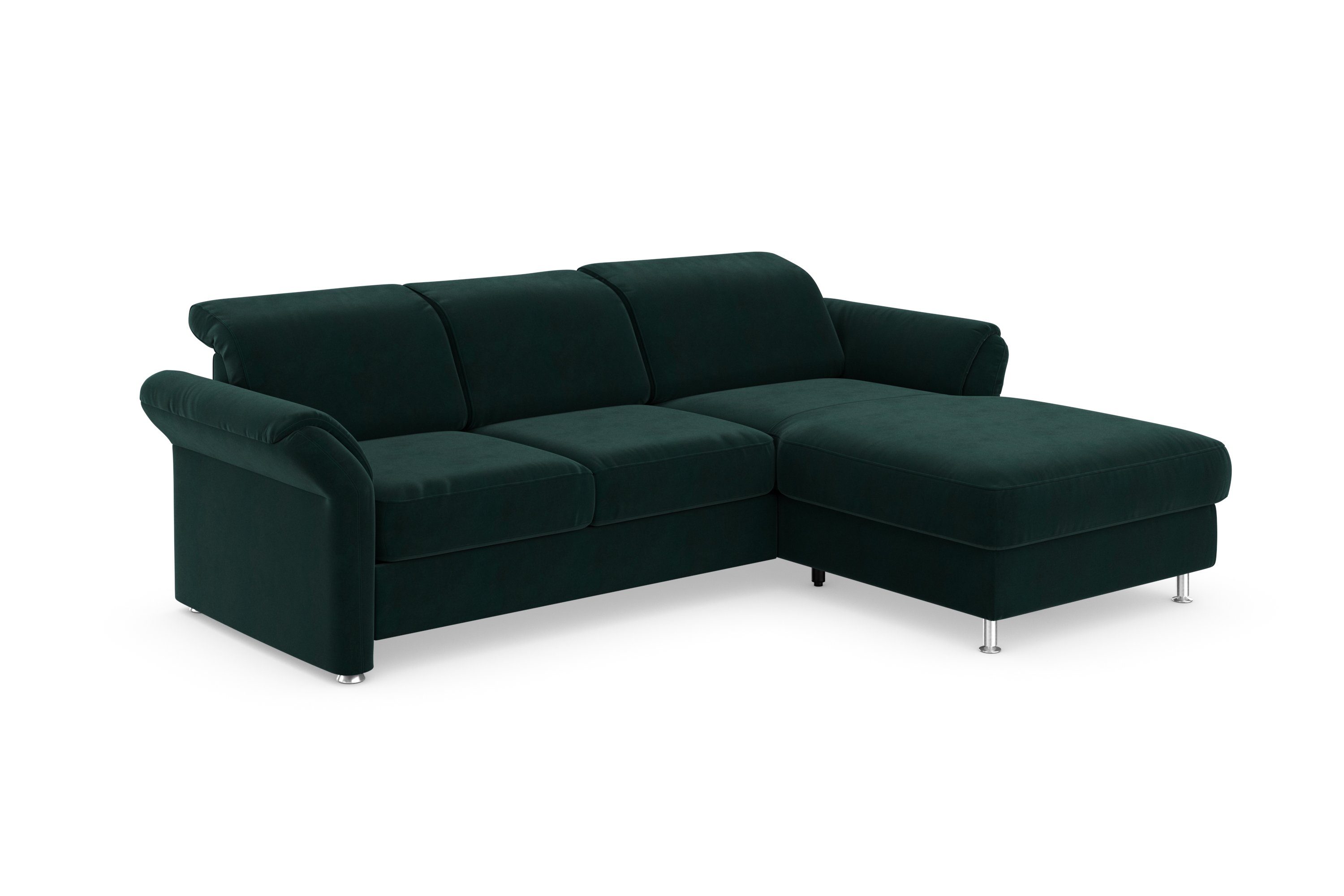 und und Apulia, wahlweise sit&more Ecksofa Armteilverstellung Bettkasten Bettfunktion, Kopf-