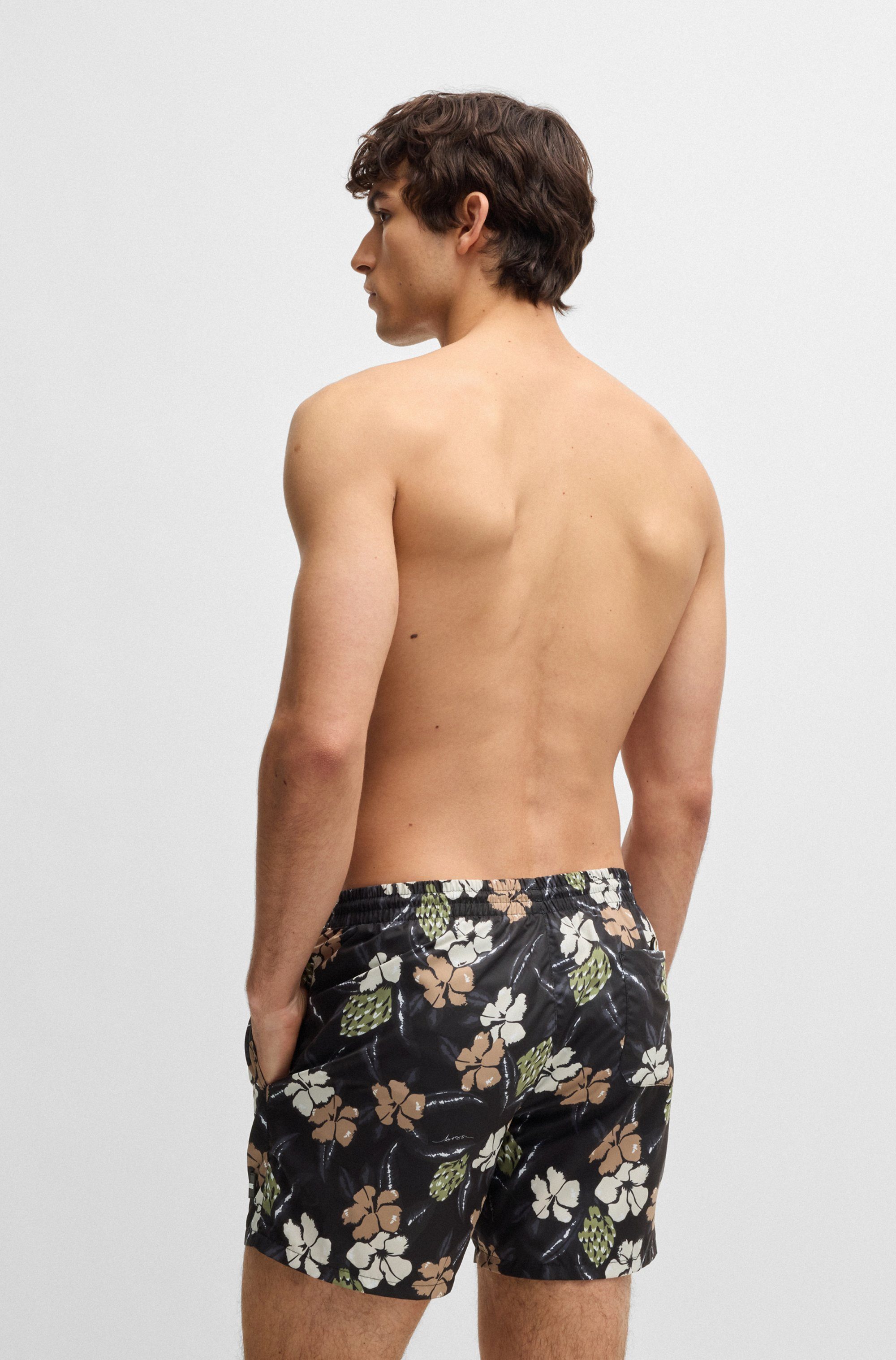 BOSS Badeshorts Piranha mit buntem Alloverdruck günstig online kaufen