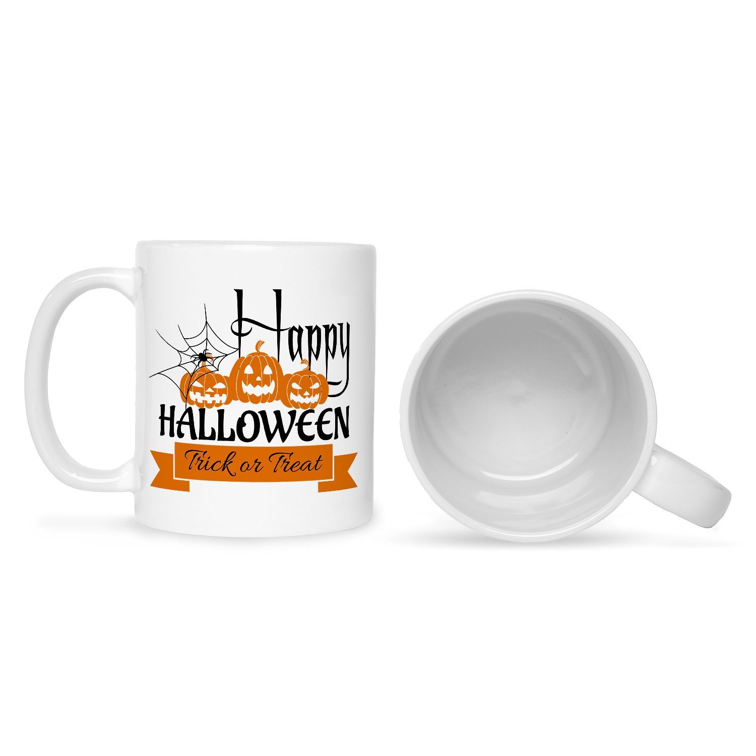 GRAVURZEILE Tasse im Motiv mit Weiß & Geschenk Halloween für Ihn V2 - - Sie Design Happy