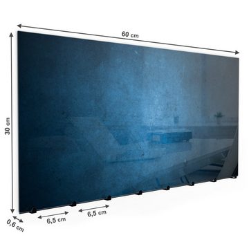Primedeco Garderobenpaneel Magnetwand und Memoboard aus Glas Beton Textur