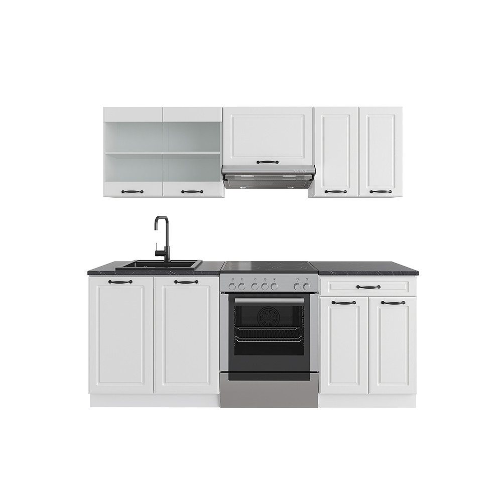 Vicco Küchenzeile R-Line, Weiß Landhaus/Weiß, Ohne günstig online kaufen