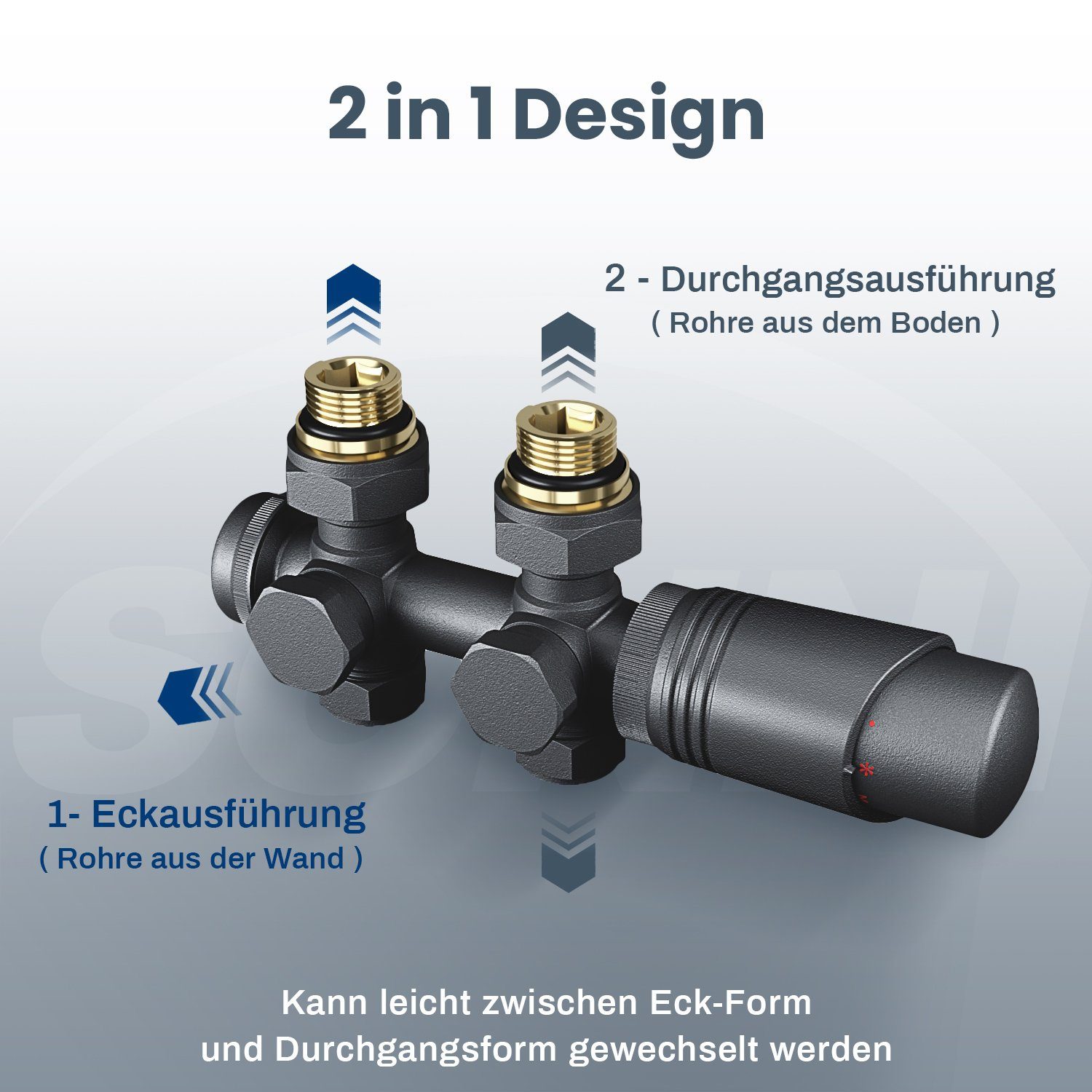 ELEGANT Designheizkörper Heizkörperthermostat Multiblock set Heizkörper günstig online kaufen
