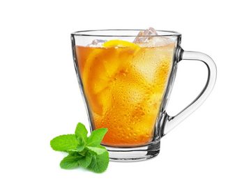 Sendez Latte-Macchiato-Glas 6 Cappuccino Kaffeegläser Teegläser 400 ml und 6 Edelstahl-Löffel, Glas