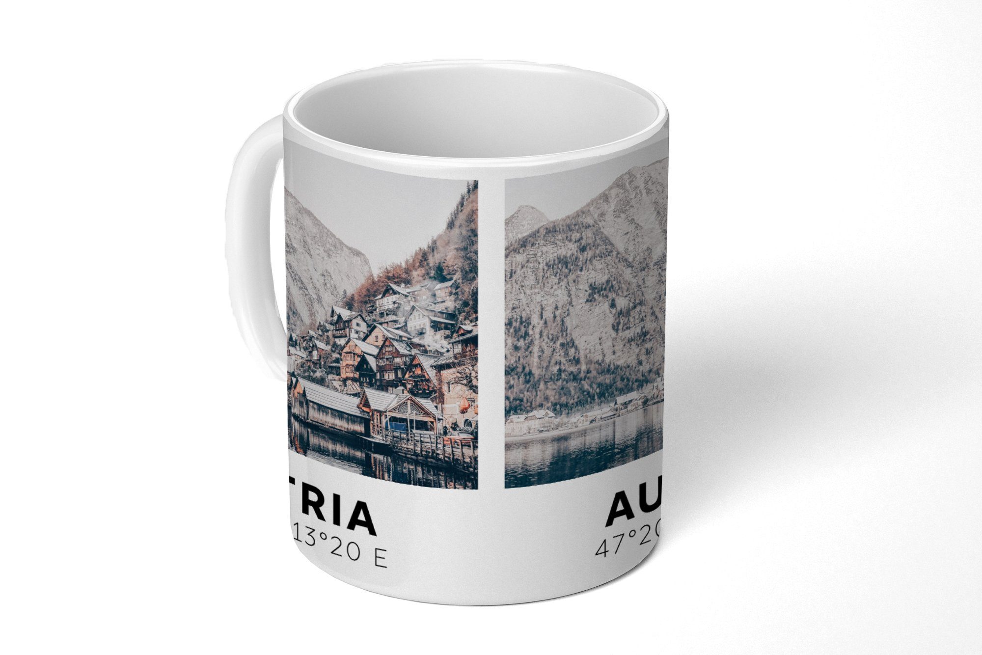 MuchoWow Tasse Österreich - Alpen - Wasser - Berg, Keramik, Kaffeetassen, Teetasse, Becher, Teetasse, Geschenk