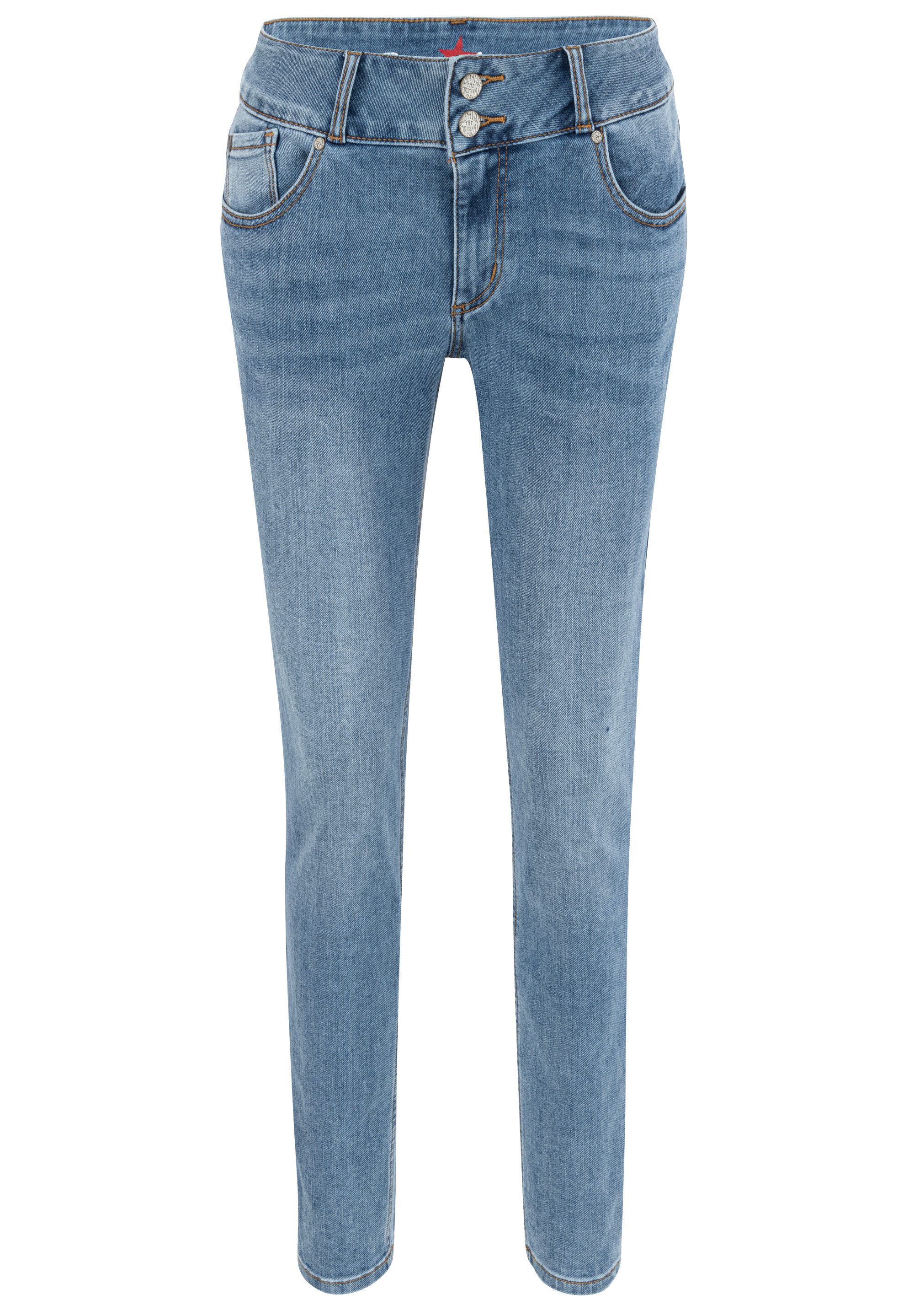 Stretch-Jeans BUENA VISTA TUMMYLESS CROPPED midstone 888 B5827 355.6658 - Stretch