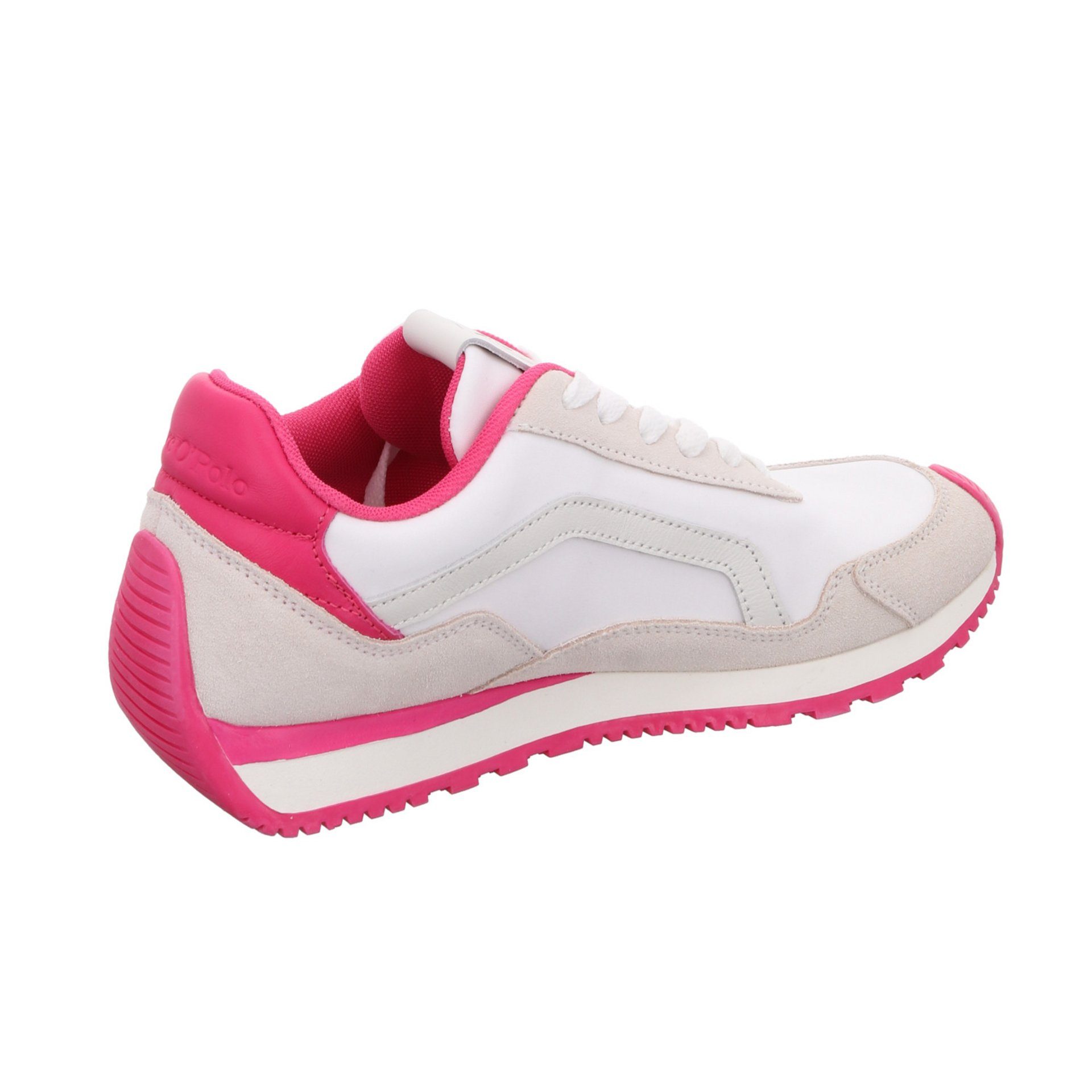 Marc O'Polo Sneaker pink Leder-/Textilkombination Sneaker gemustert Leder-/Textilkombination