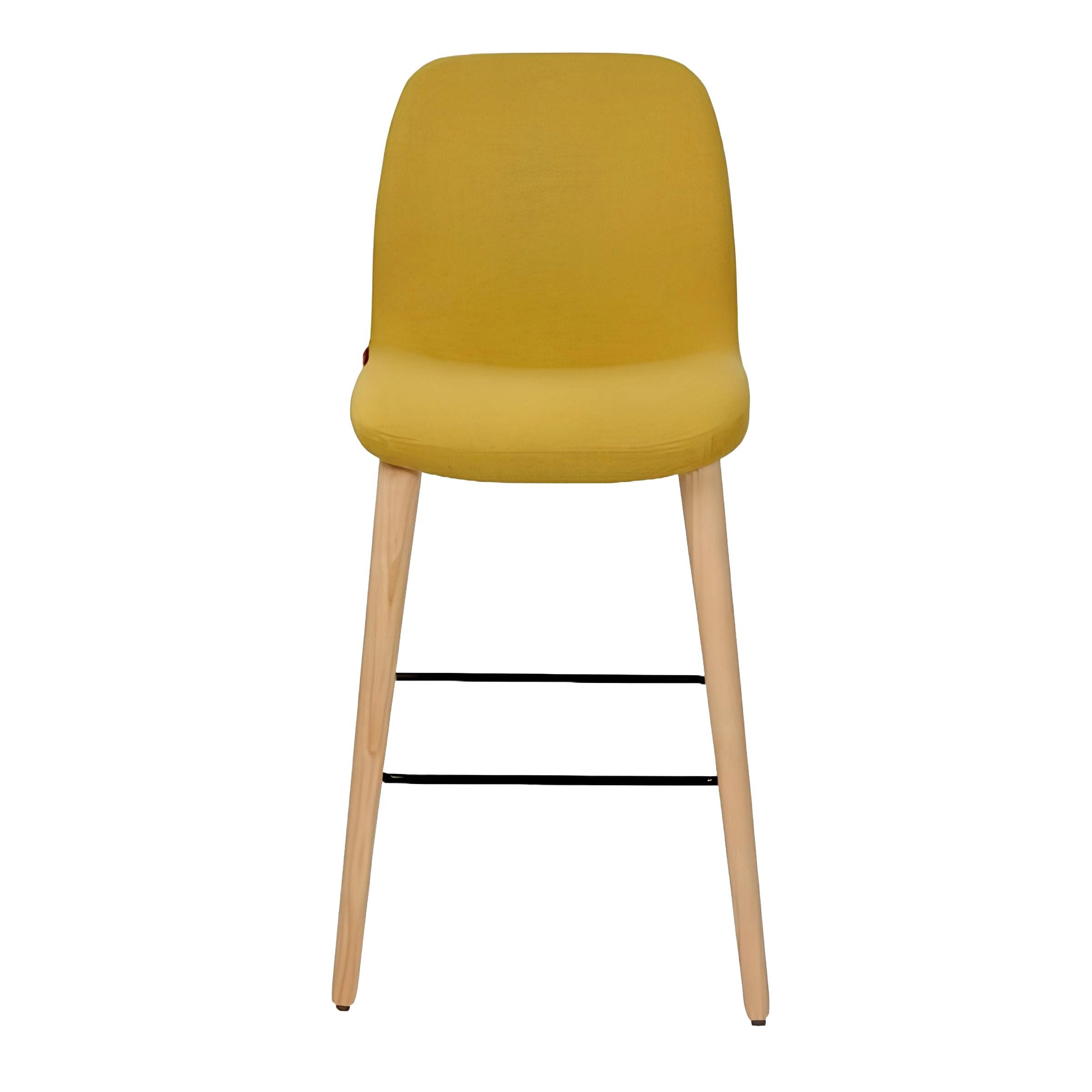 Xlmoebel Polsterstuhl Holzstuhl in Gelb mit modernem Design und hohem Sitzkomfort (1 St), Hergestellt in Europa