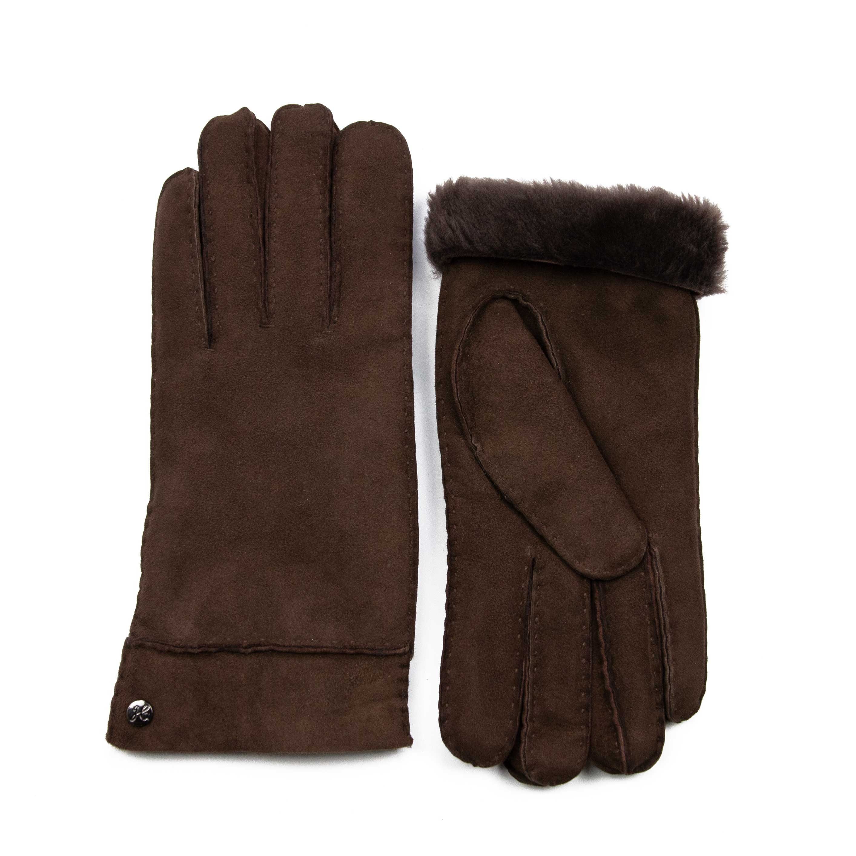 Lammfell-Handschuhe EVA Dunkelbraun Gewand Lederhandschuhe - Merino-Lammfell by aus Hand Weikert spanischem