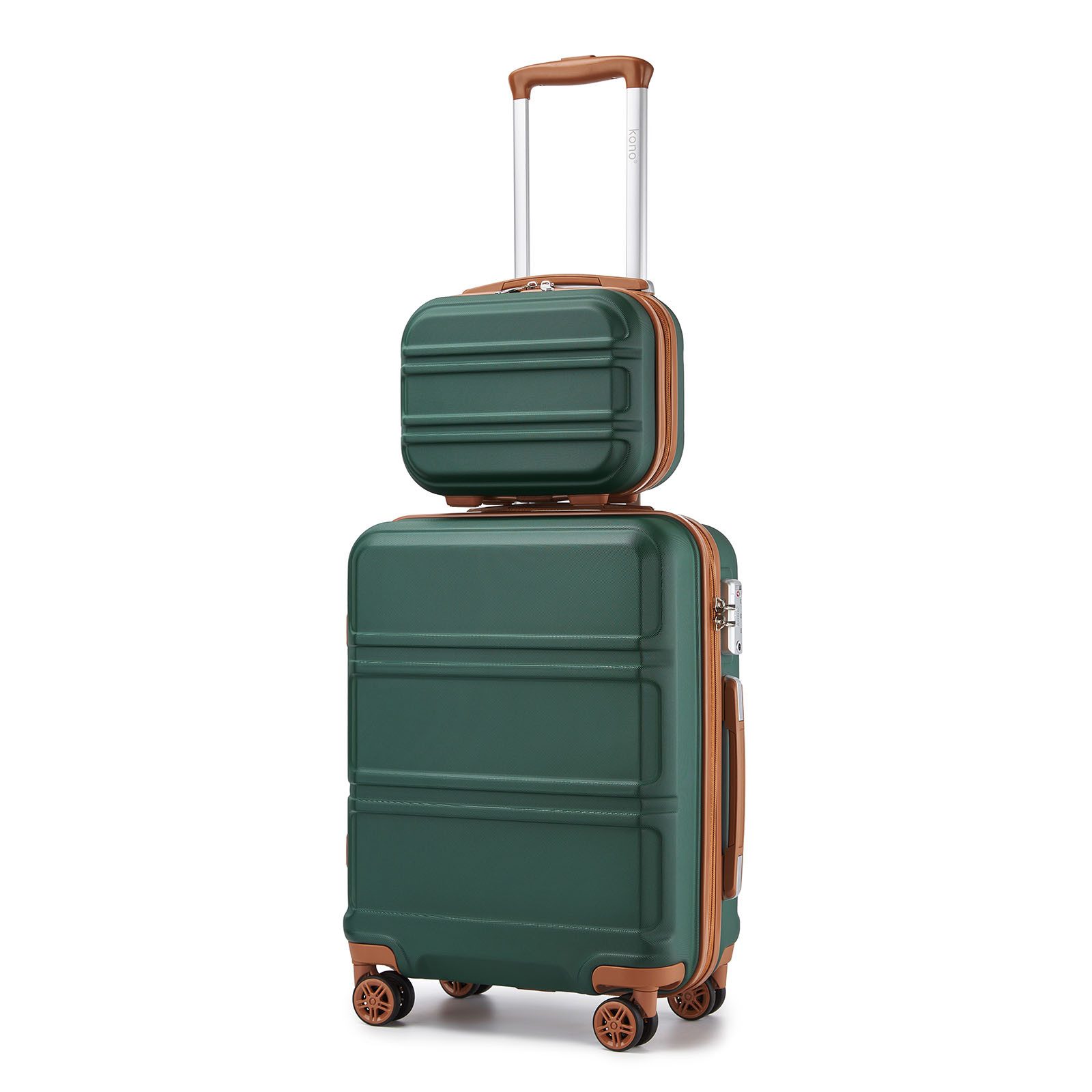 KONO Hartschalen-Trolley mit TSA-Schloss - Reisekoffer und Rollkoffer in einem