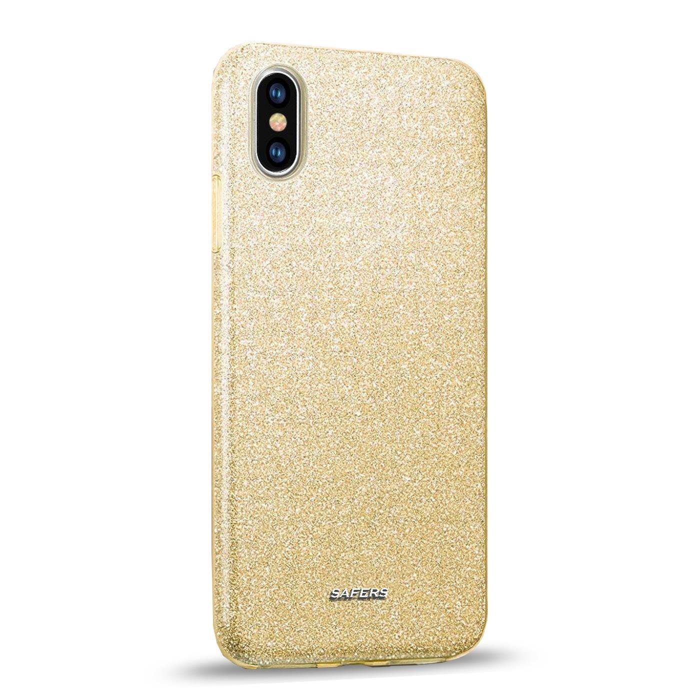 CoolGadget Handyhülle Glitzer Glamour Hülle für Apple iPhone XS, iPhone X 5,8 Zoll, Slim Case mit Glossy Effect Schutzhülle für iPhone X / XS Hülle