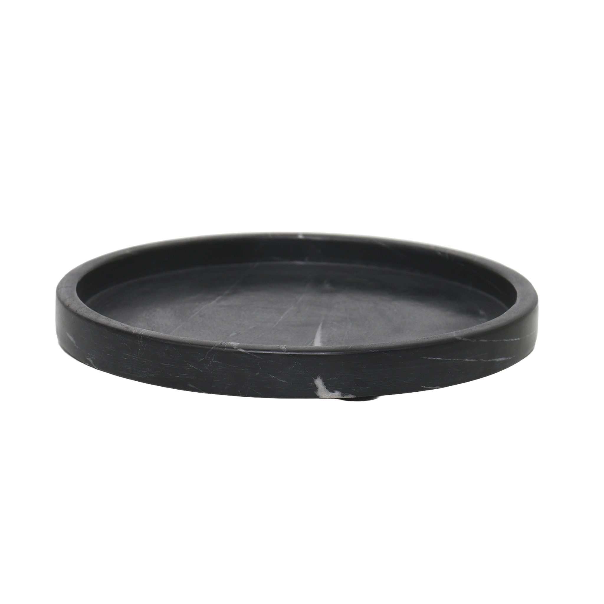 Dekotablett Orbit - rundes Tablett aus Marmor