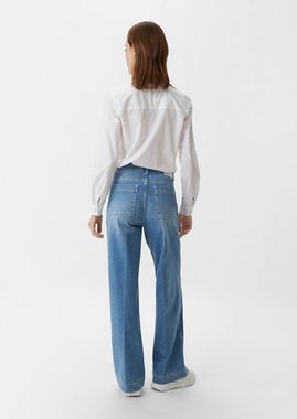 comma casual identity 5-Pocket-Jeans Wide Leg-Jeans mit hohem Bund Waschung