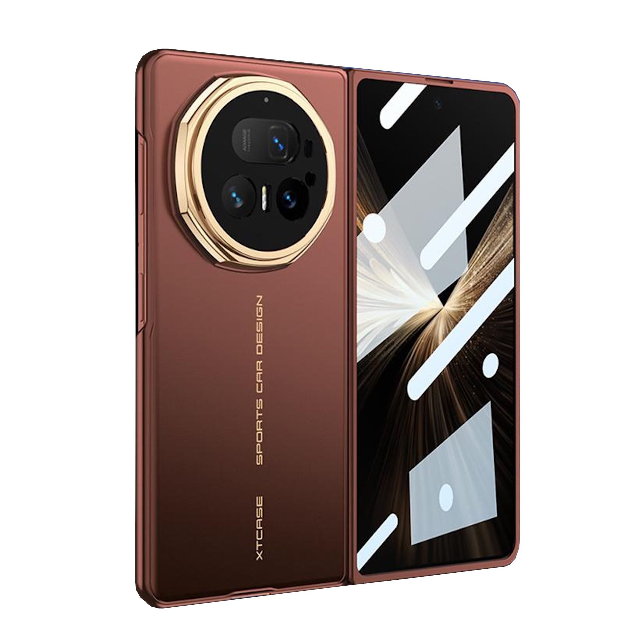 Wigento Handyhülle Für Honor Magic V5 GKK Ultra Dünne Full Cover Schutz Hülle Rot, Ultra dünn, integrierte Schutzfolie