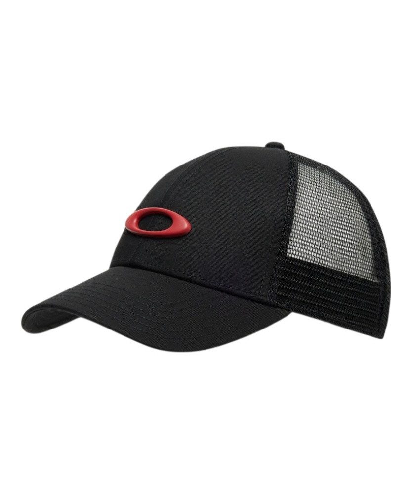 Oakley Baseball Cap Trucker Ellipse tiefschwarz/rot - 1 Stück
