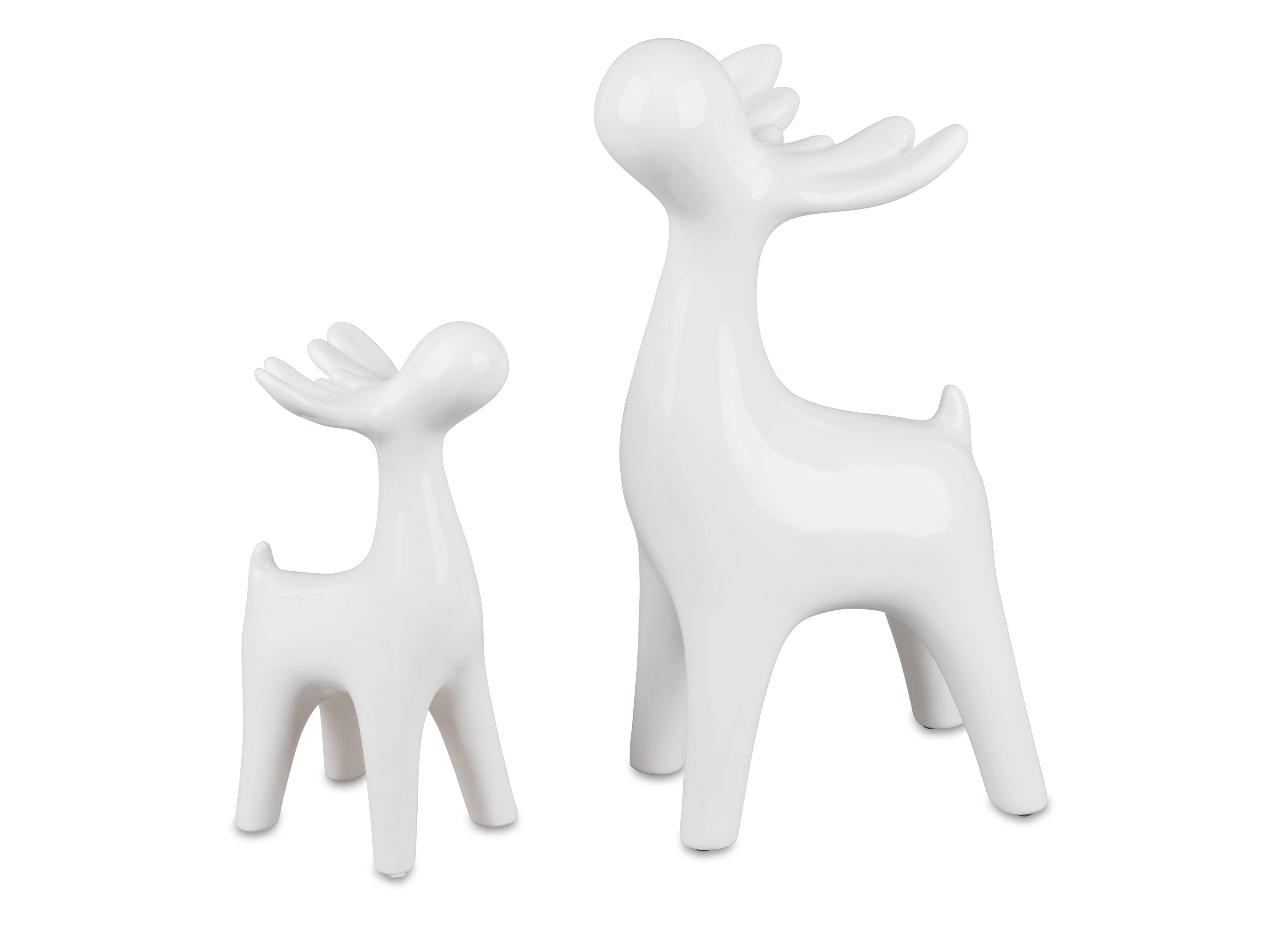 formano Dekofigur Basic, Farbe: Weiß, Motiv: Hirsch günstig online kaufen