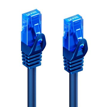 deleyCON deleyCON 5m CAT6 Patchkabel Netzwerkkabel Ethernet LAN DSL Kabel Blau LAN-Kabel
