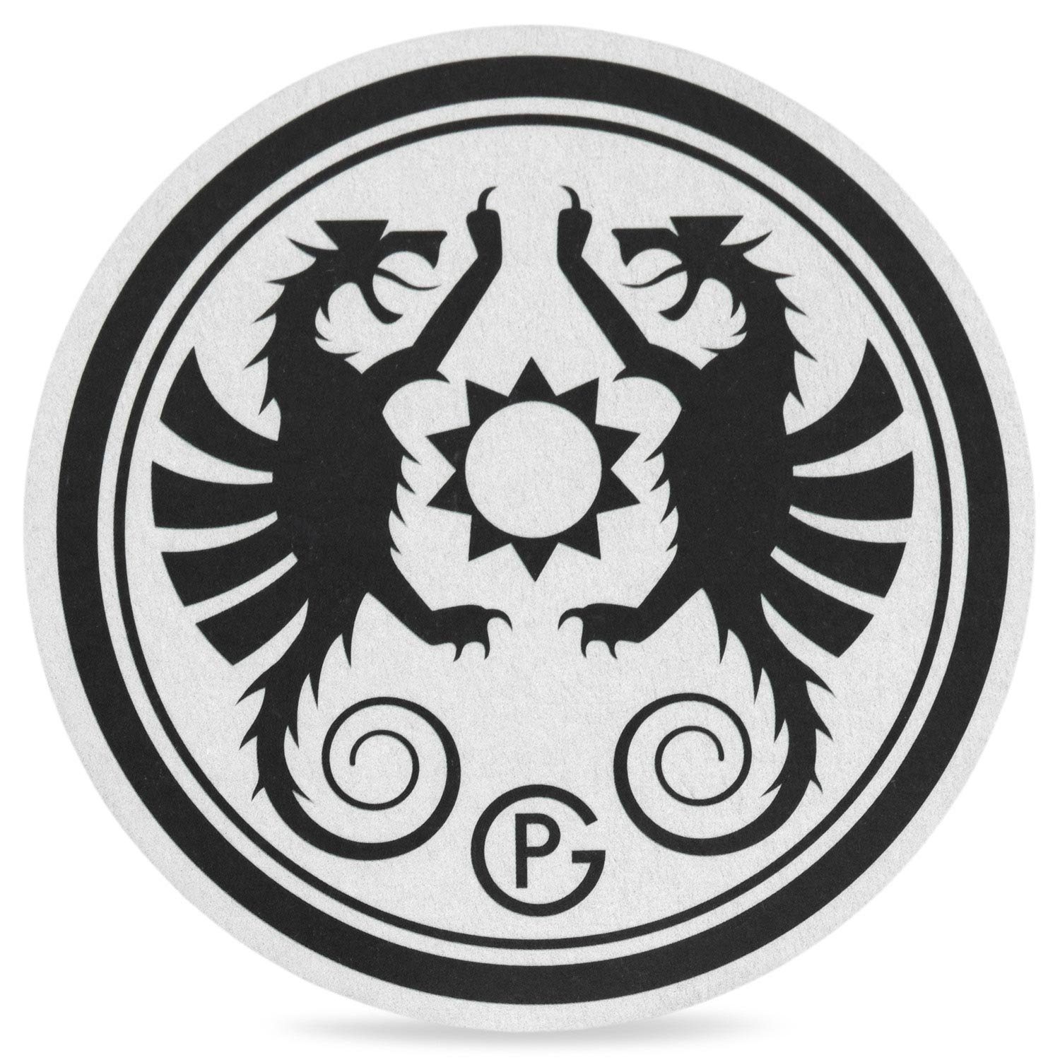 Petromax Bierdeckel original Werbe und Fanartikel Männergeschenk für Fans, Zubehör für Bierglas Weinglas Wasserglas Saftglas, Spar-Set, 5-tlg., Holzschliffpappe