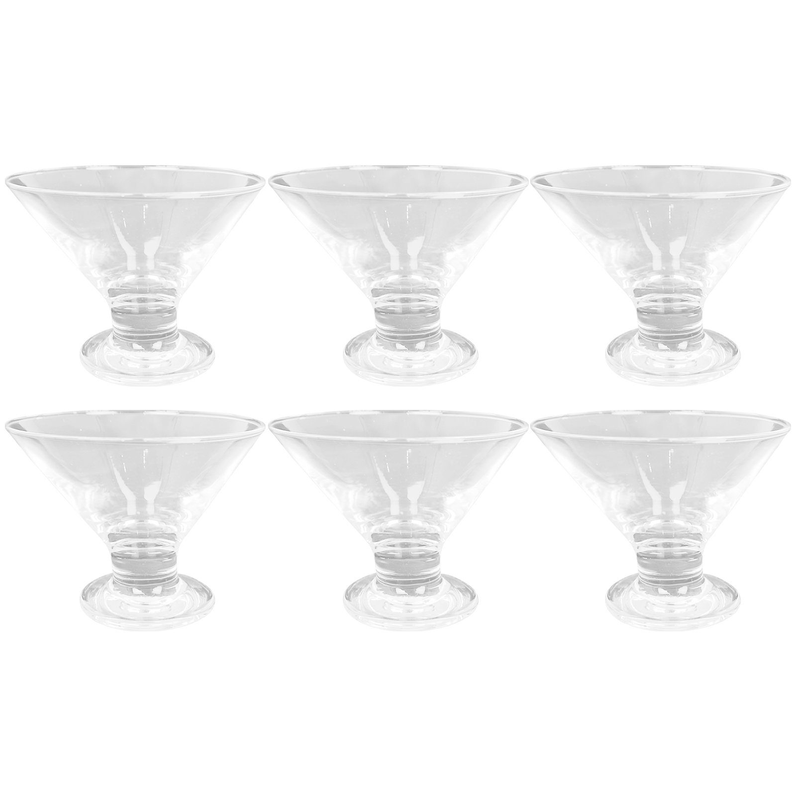 Dessertschale Dessertschalen aus Glas 6er Set, (Set, 6-tlg), Glasschalen Vorspeiseschale