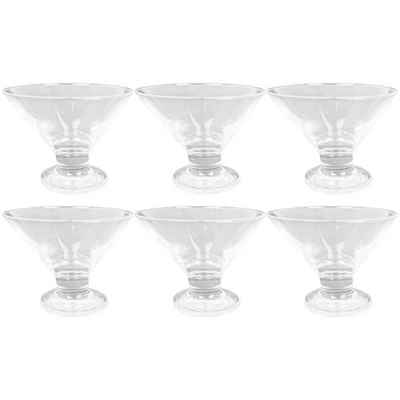 Dessertschale Dessertschalen aus Glas 6er Set, (Set, 6-tlg), Glasschalen Vorspeiseschale