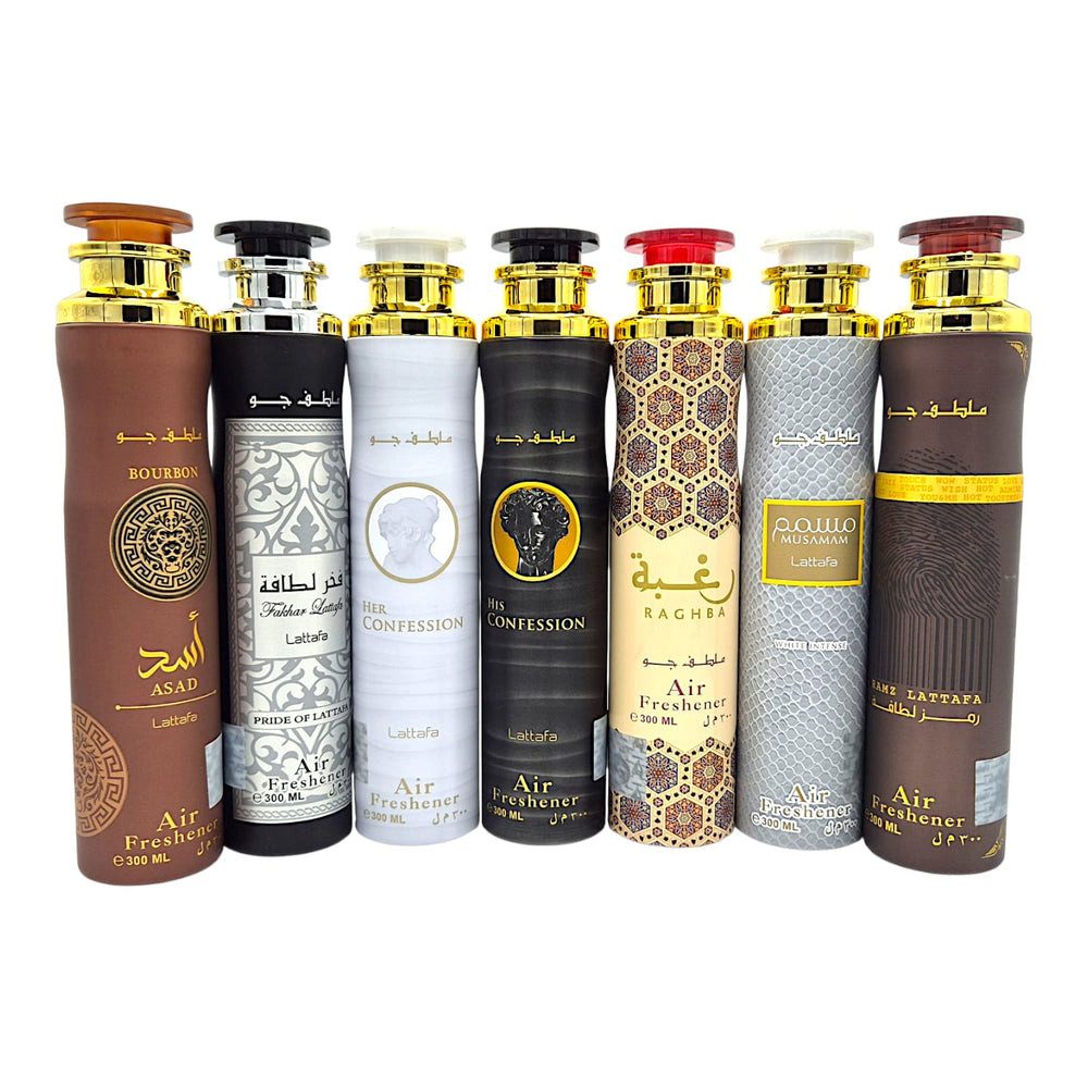 Lattafa Raumduft Lattafa Asad Bourbon Raumduft Set 3x300ml – Lufterfrischer & Raumspray