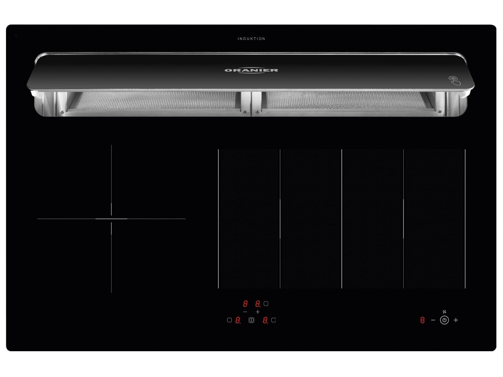Oranier Kochfeld mit Dunstabzug 1082 81, Timer, TouchControl-Bedienung