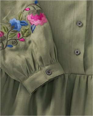 Reitmayer Blusenkleid Leinenkleid mit Blumenstickerei